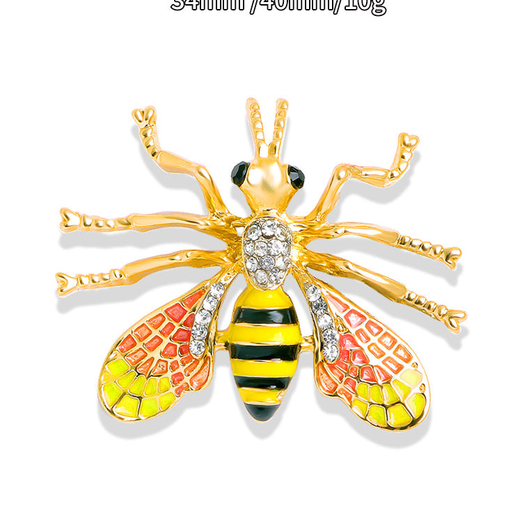 Broche de abeja de aleación con diamantes de imitación PA3176