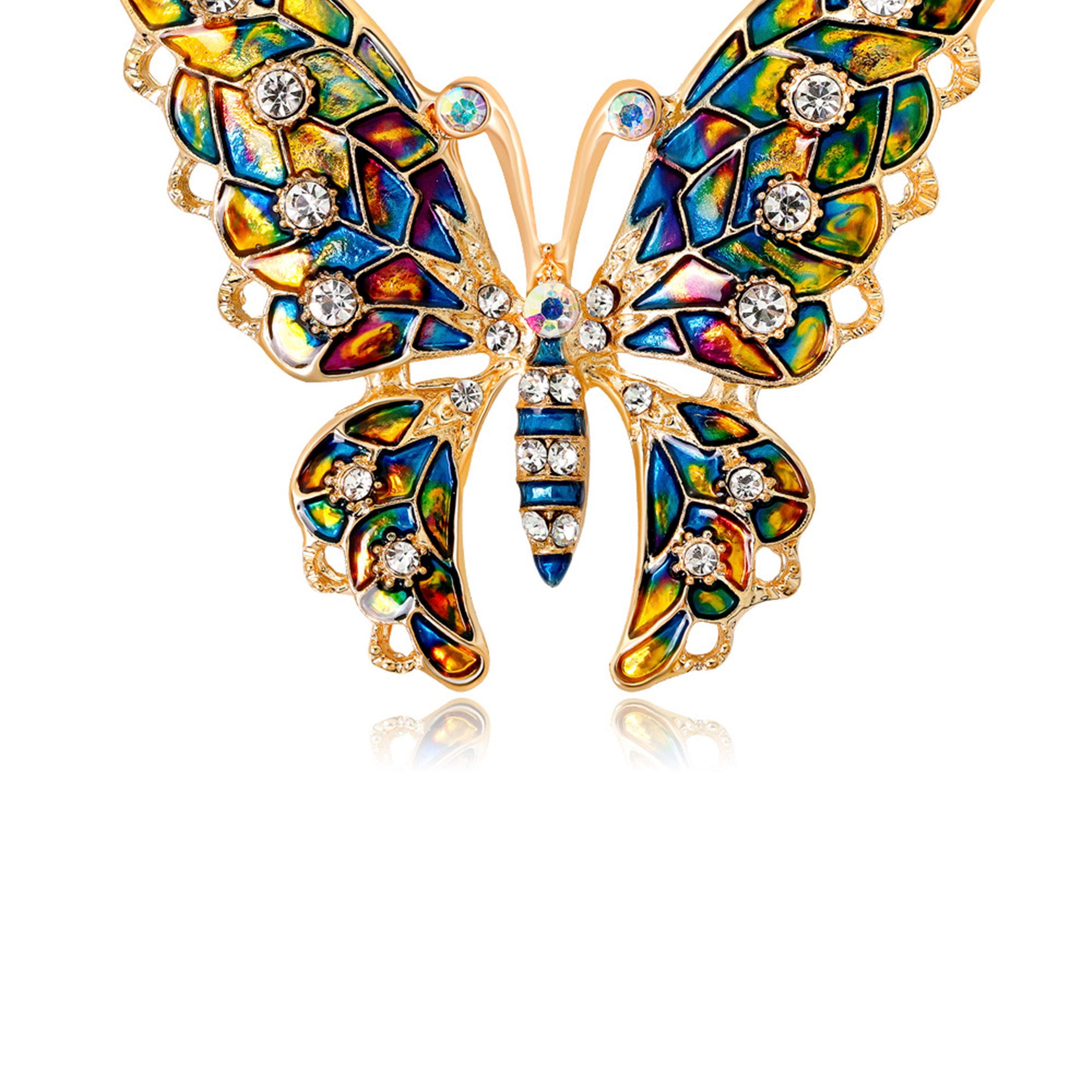 Butterfly Rhinestone Brooch PA3190