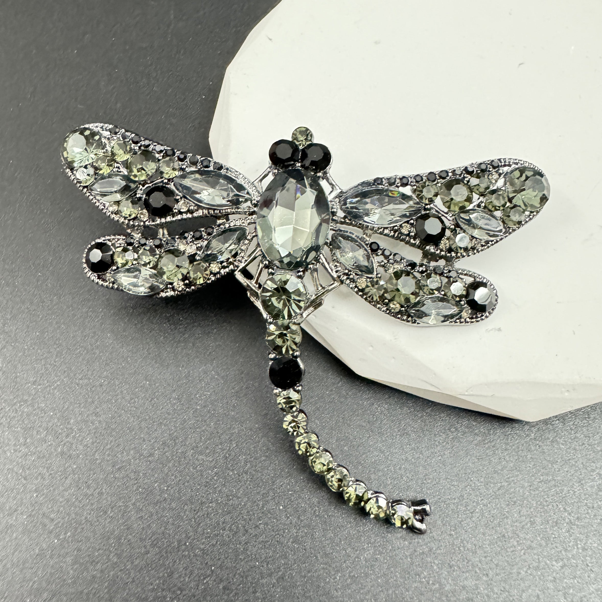 Rhinestone Dragonfly Brooch PA3211 - Large