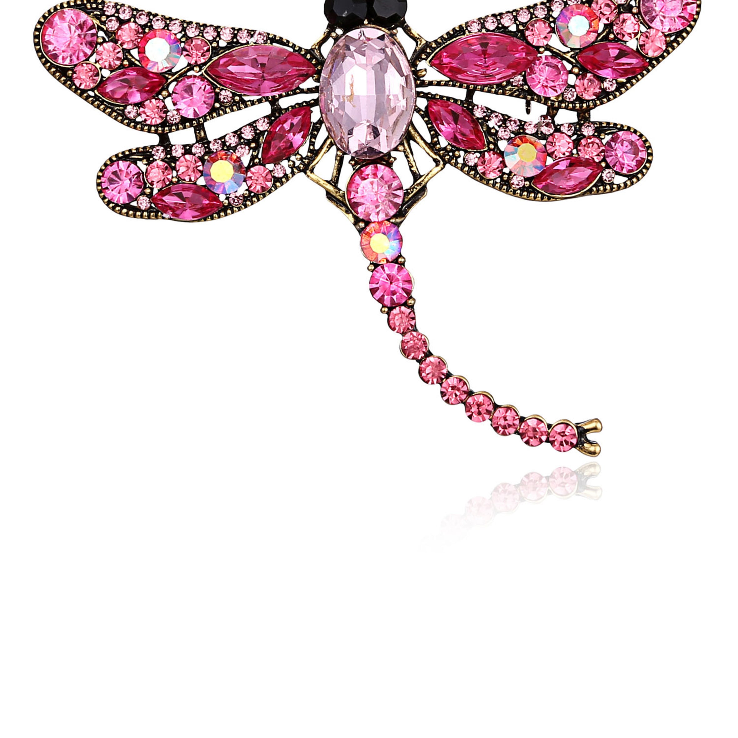 Rhinestone Dragonfly Brooch PA3211 - Small