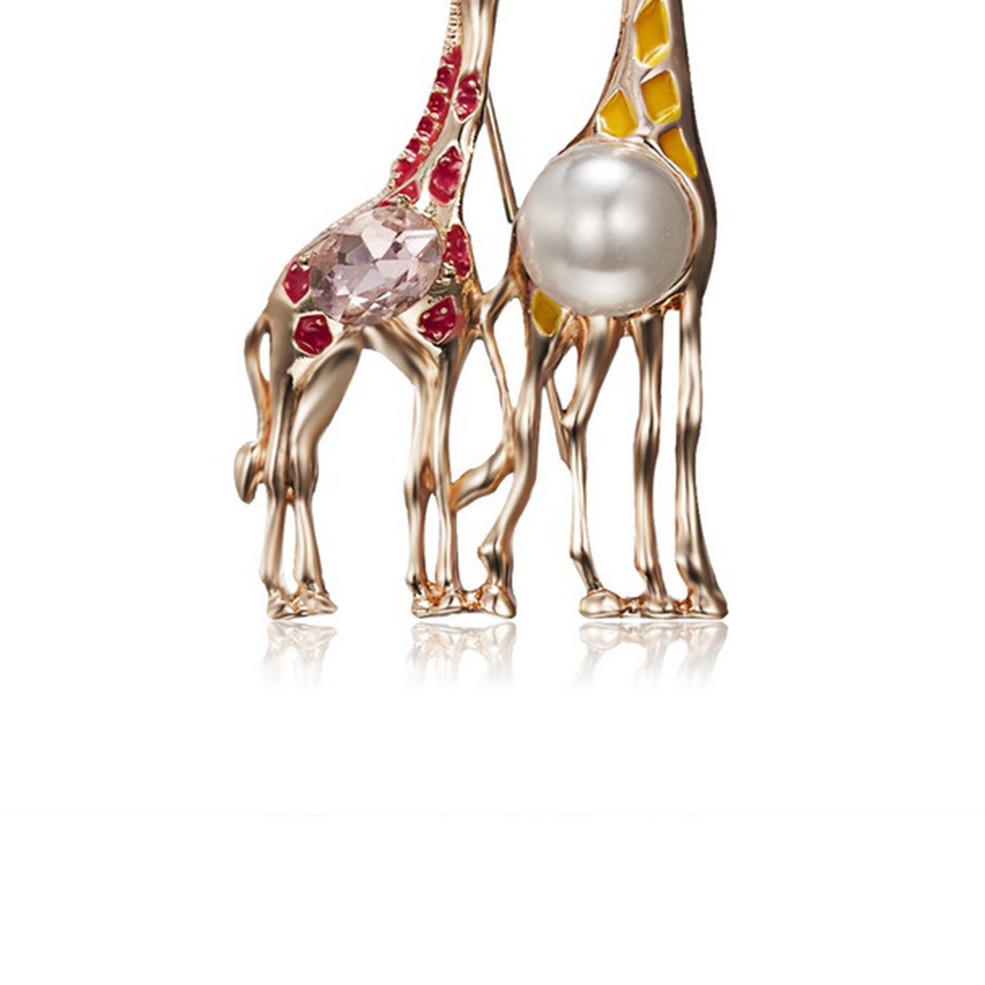Broche de aleación con dos jirafas PA3261