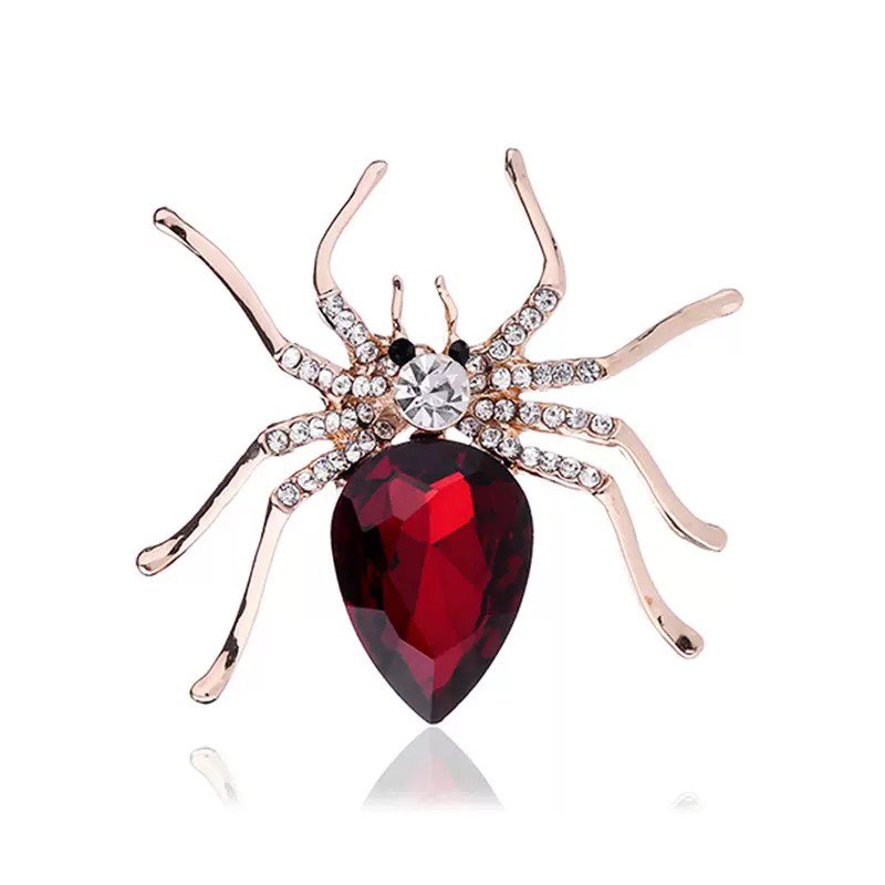 Spider Alloy Rhinestone Brooch PA3294