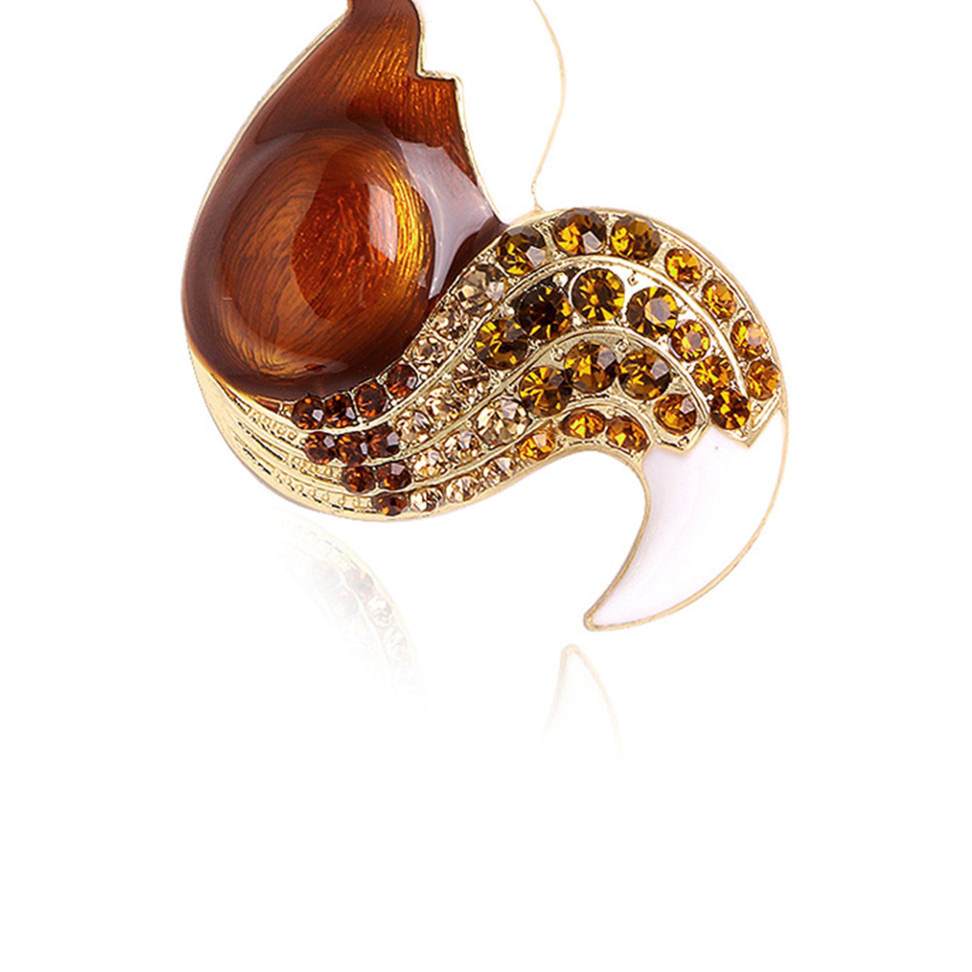 Fox Rhinestone Brooch PA3305