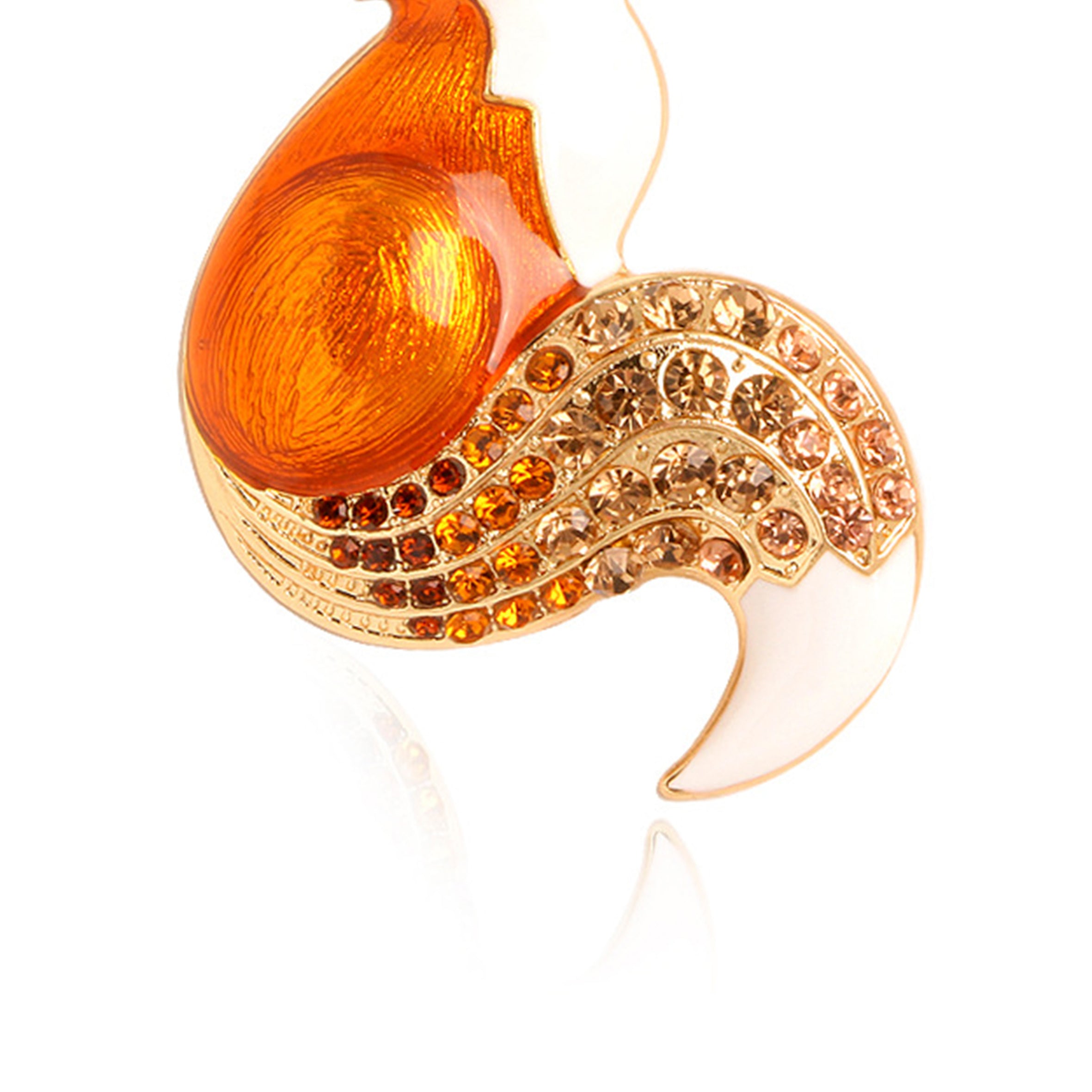 Fox Rhinestone Brooch PA3305