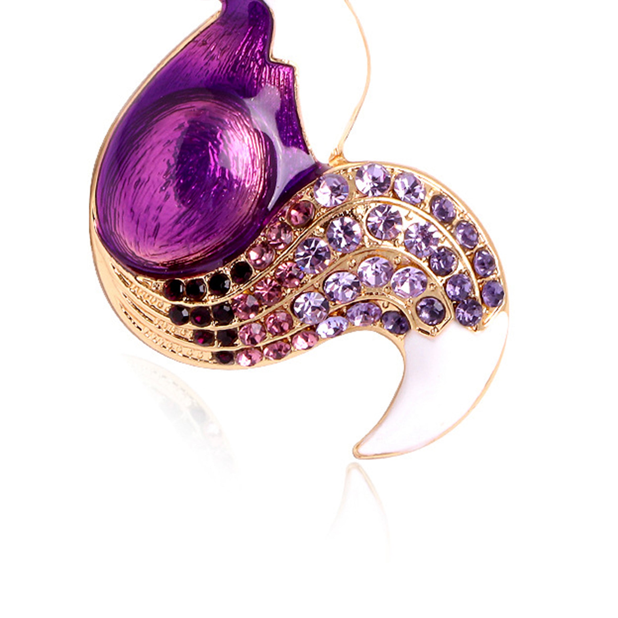 Broche de zorro con diamantes de imitación PA3305