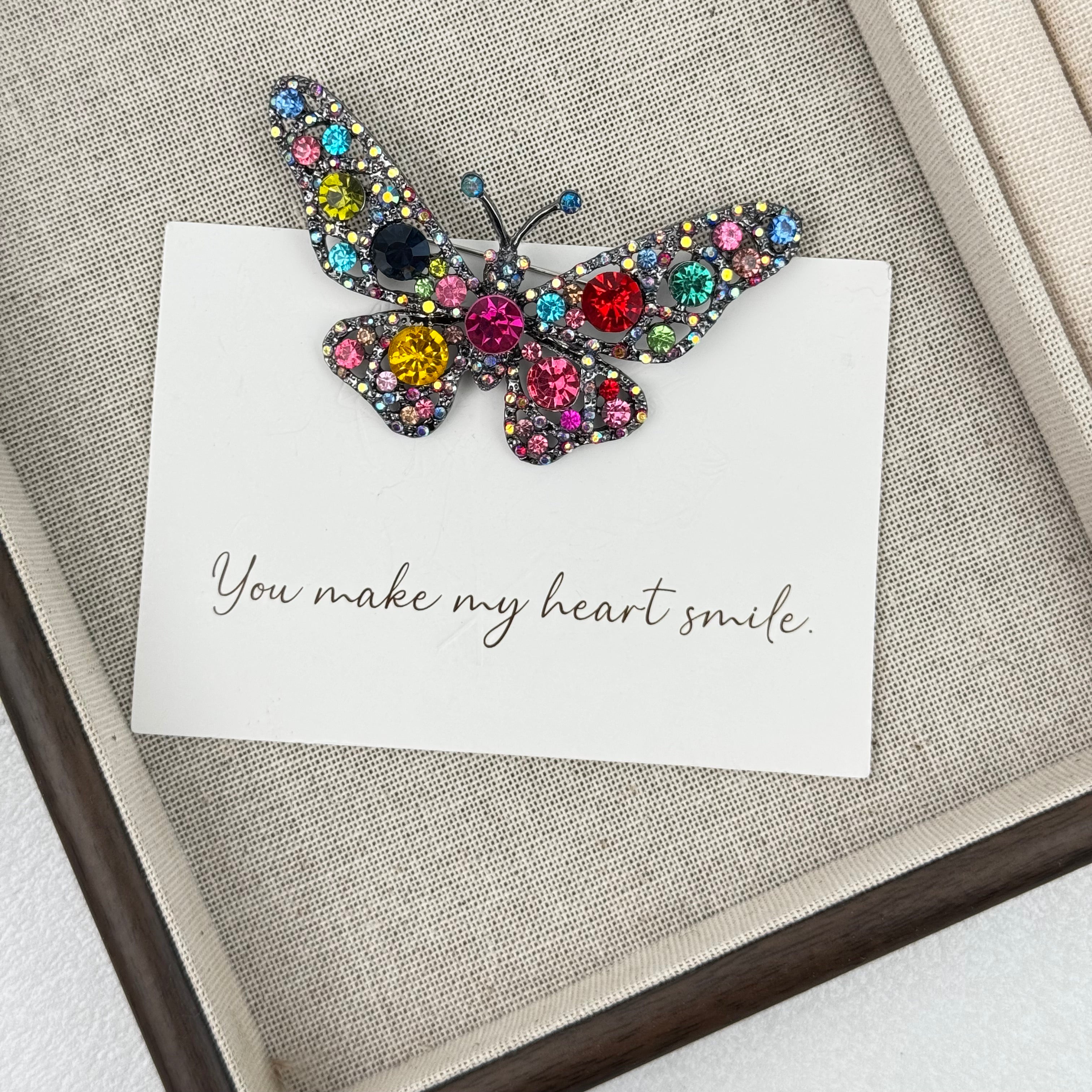 Butterfly Rhinestone Brooch PA3452