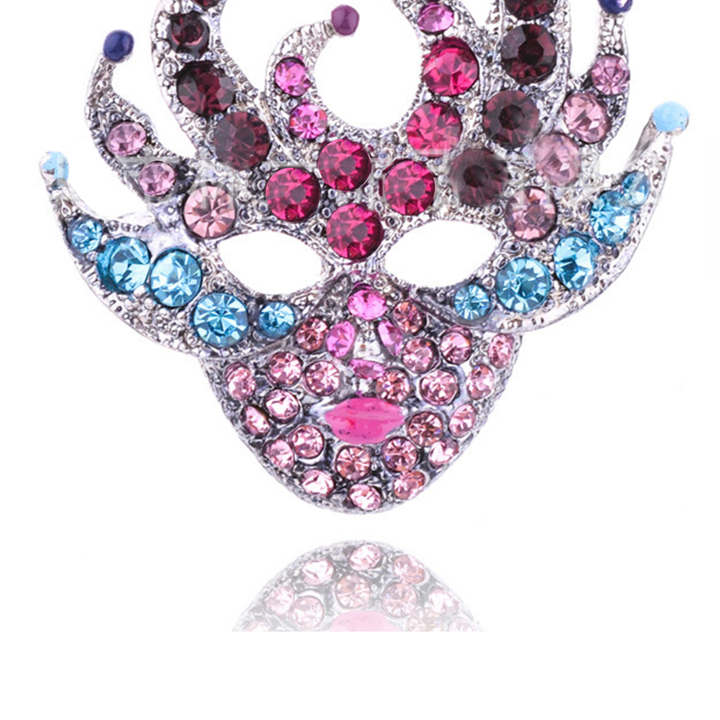 Masquerade Harlequin Mask Mardi Gras Brooch PA3262