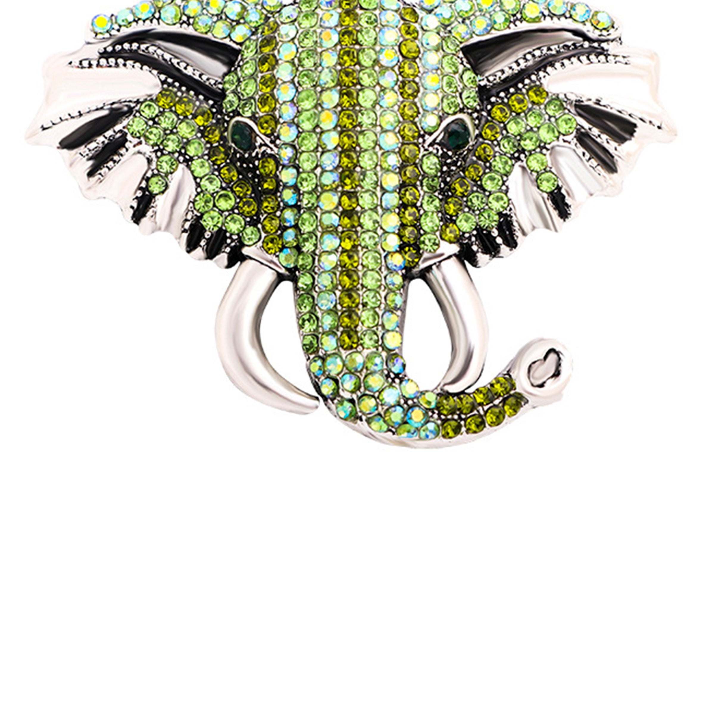 Elephant Head Rhinestone Brooch PA3695