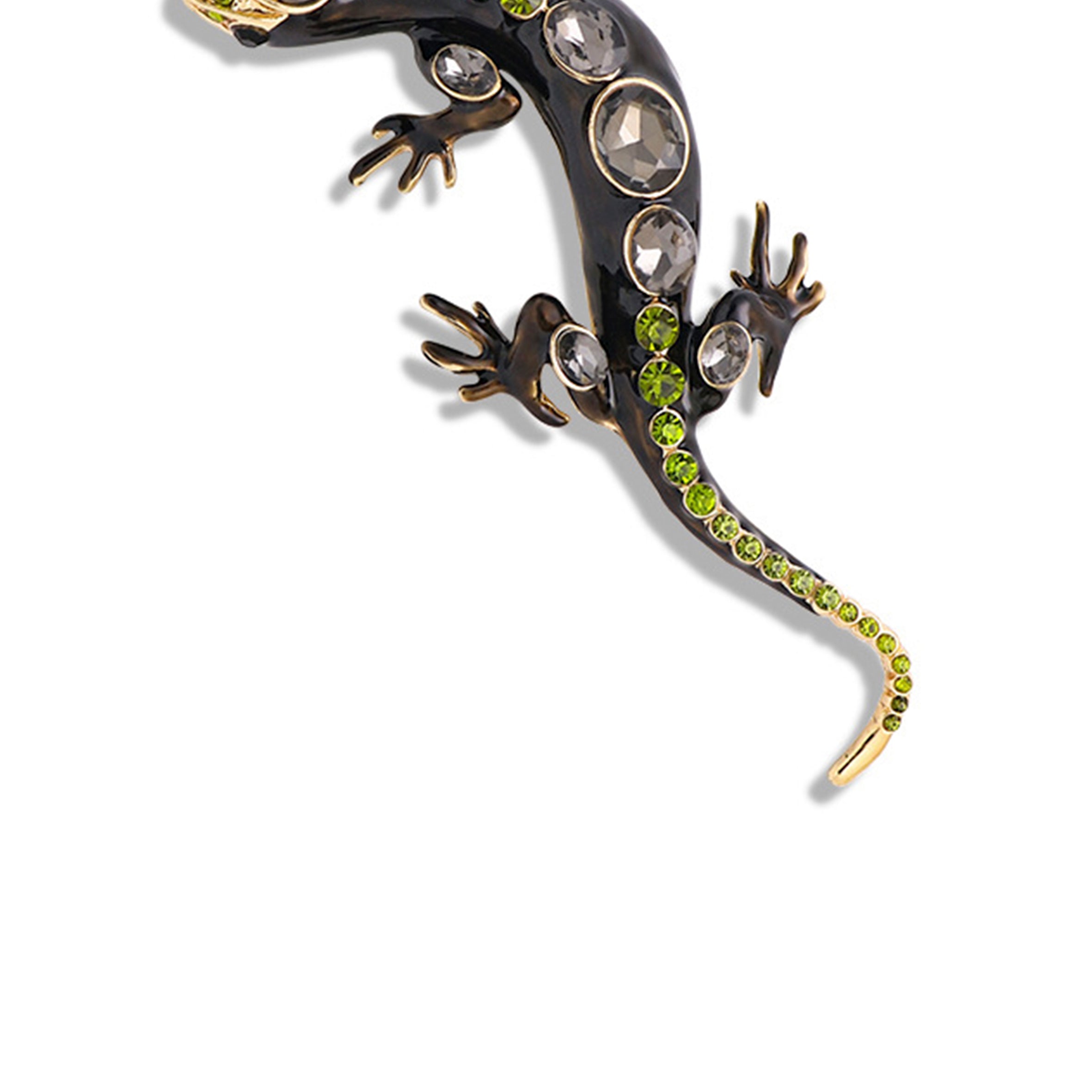 Broche de diamantes de imitación con forma de lagarto PA3832