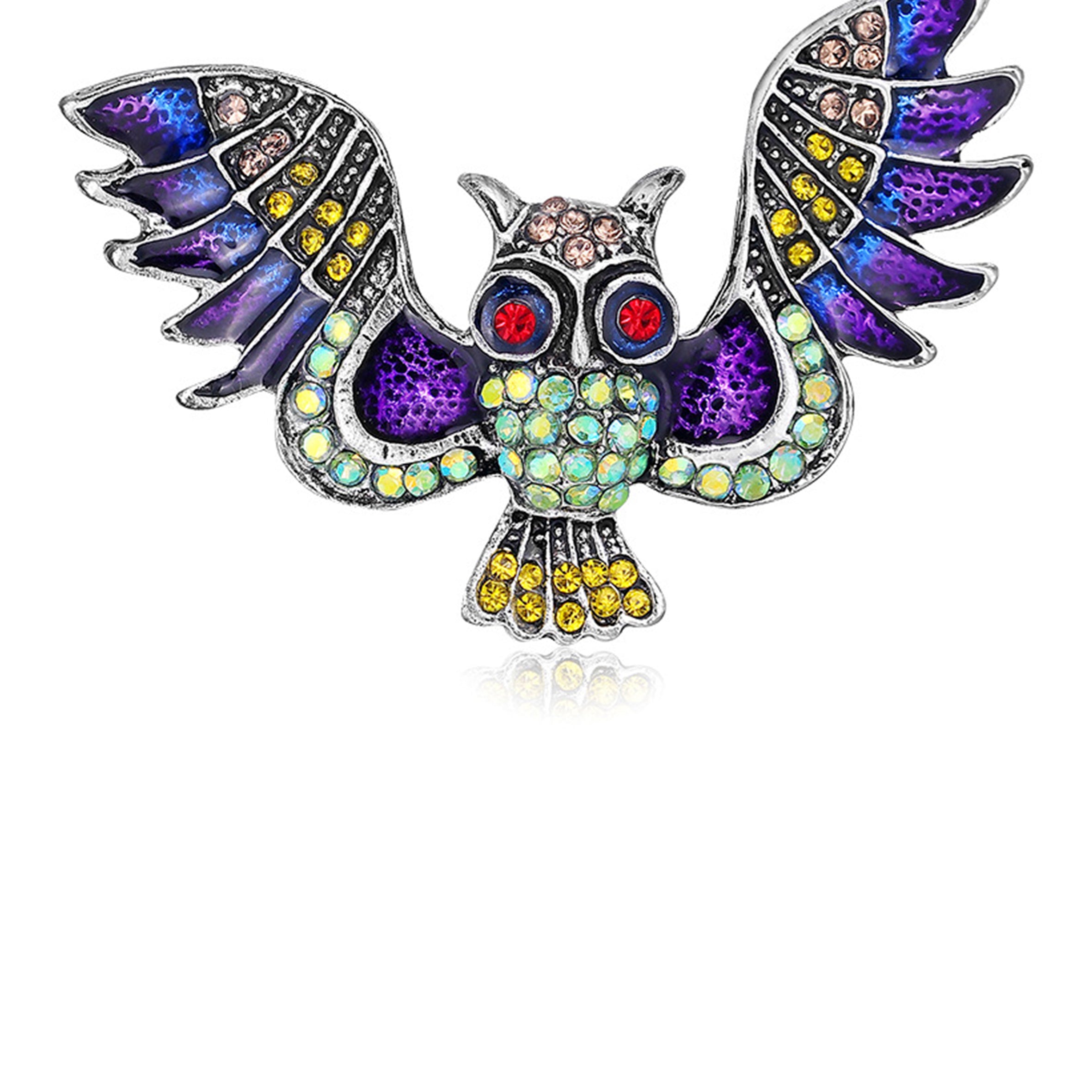 Owl Rhinestone Brooch PA4187