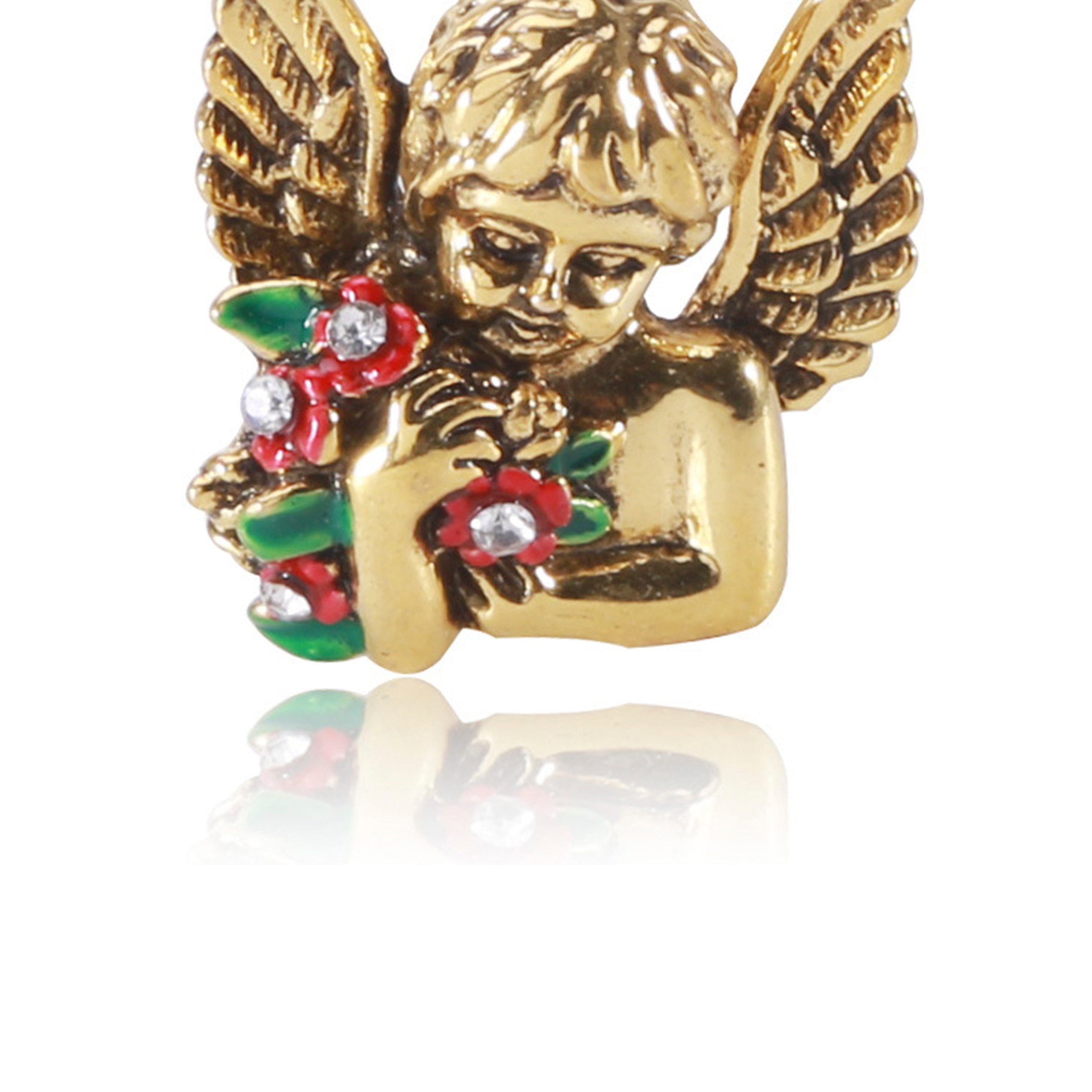 Angel Flower Rhinestone Brooch PA4199