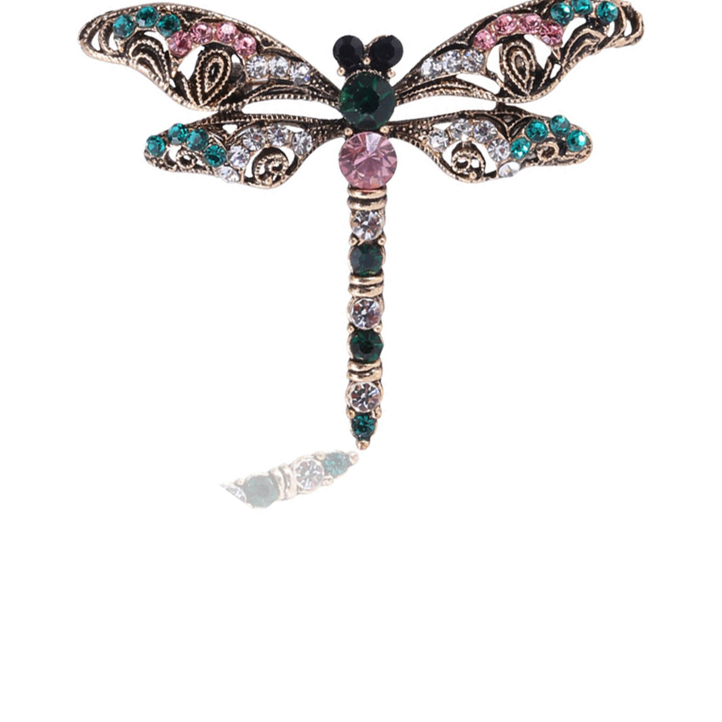 Retro dragonfly Rhinestone Alloy Brooch PA4323