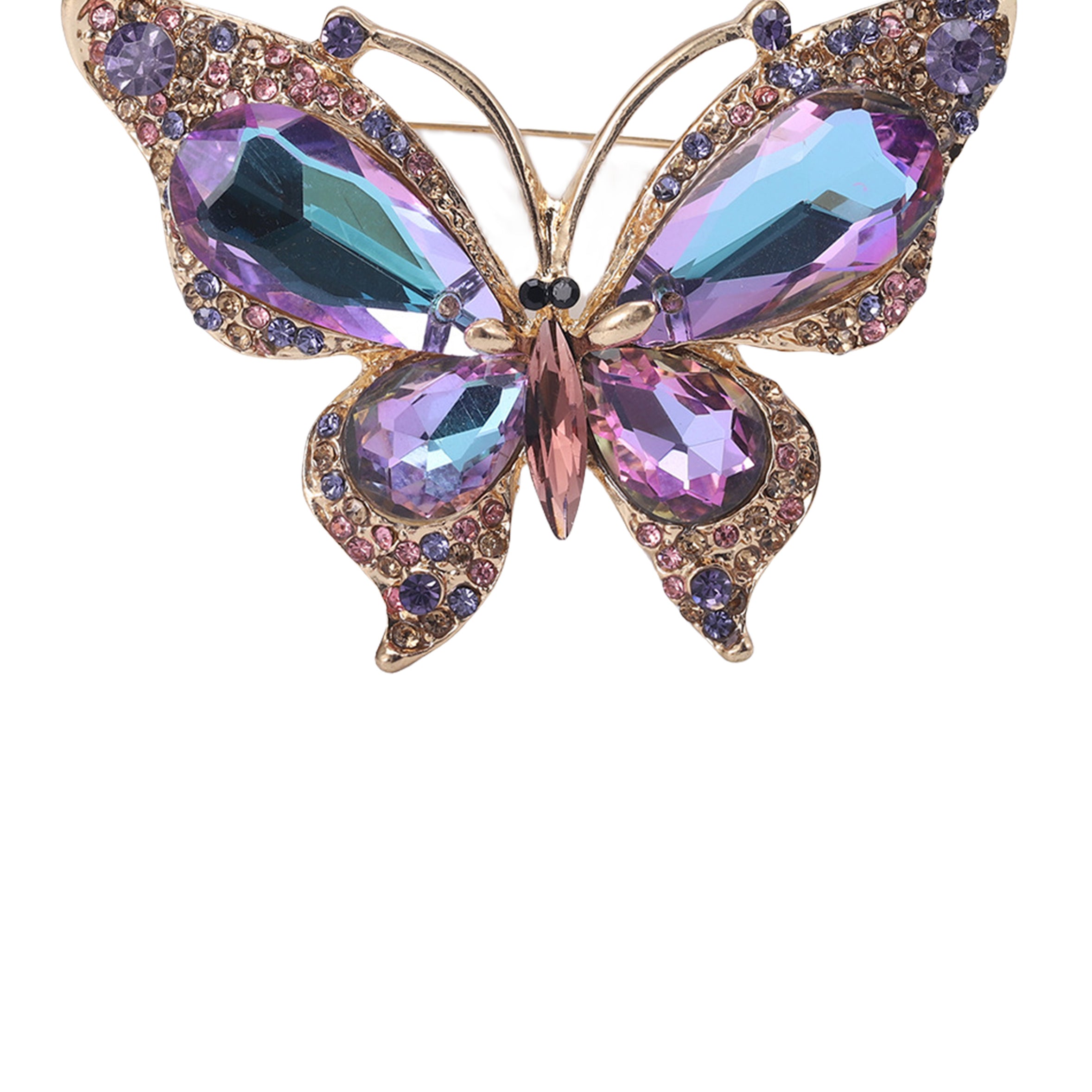 Butterfly Alloy Rhinestone Brooch PA4591