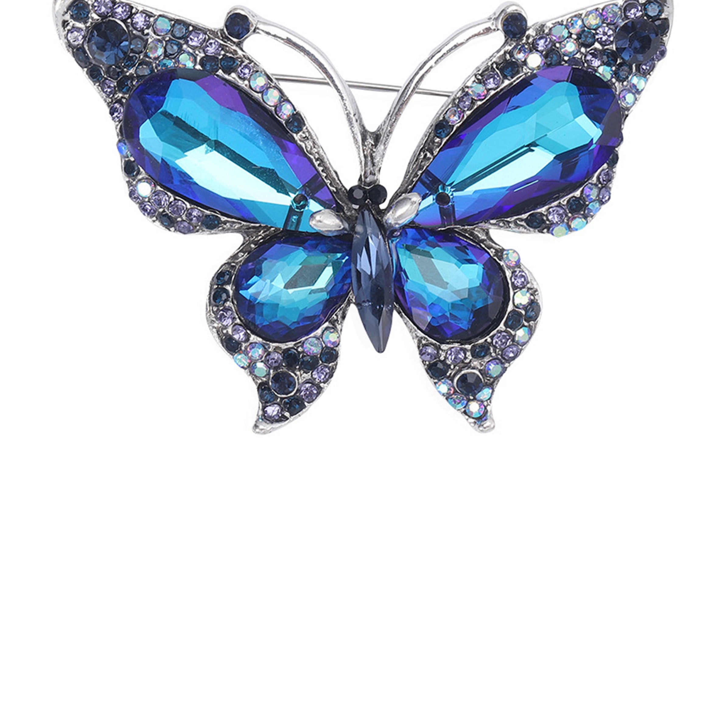 Butterfly Alloy Rhinestone Brooch PA4591
