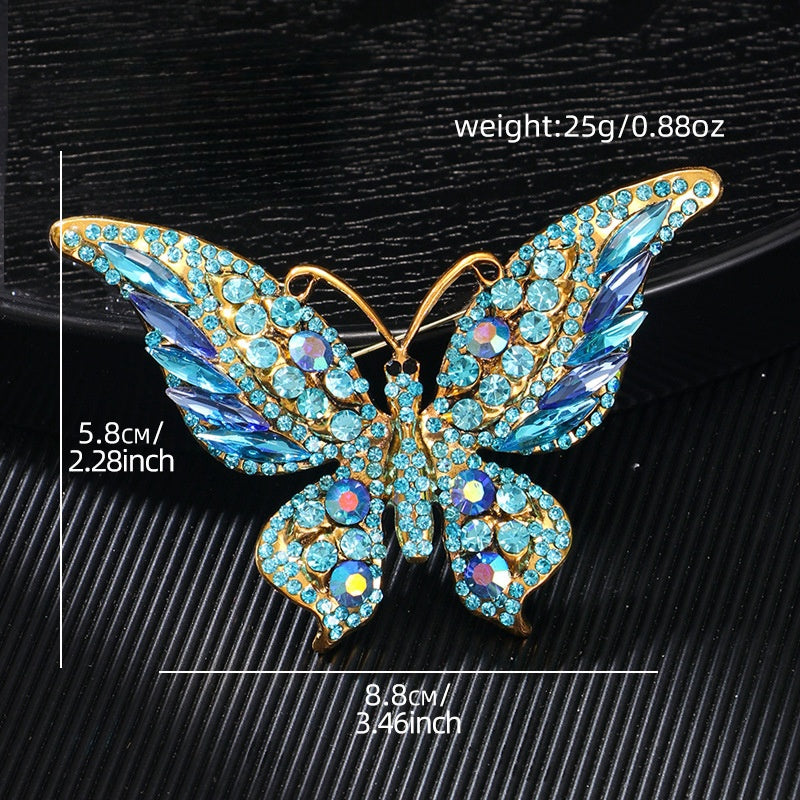 Broche de mariposa con diamantes de imitación PA5180