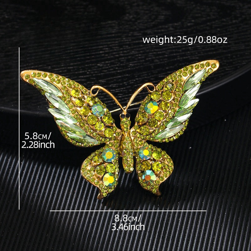 Broche de mariposa con diamantes de imitación PA5180
