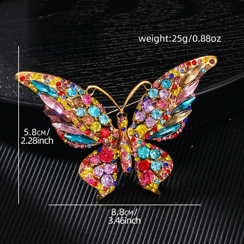Broche de mariposa con diamantes de imitación PA5180
