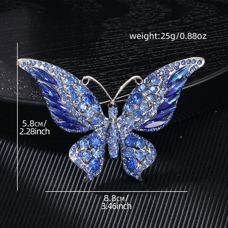 Broche de mariposa con diamantes de imitación PA5180
