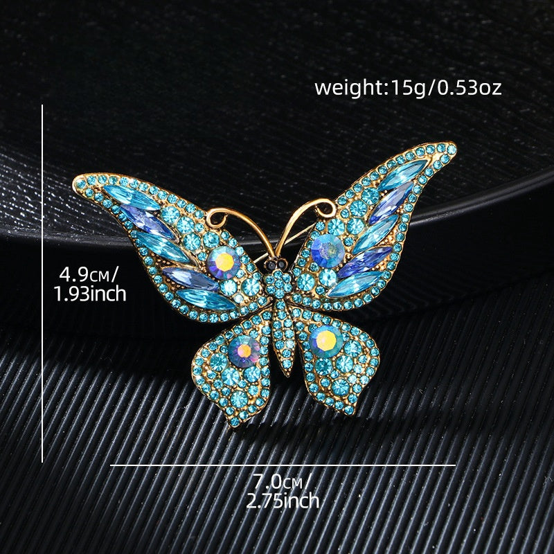Small Style Butterfly Rhinestone Brooch PA5397
