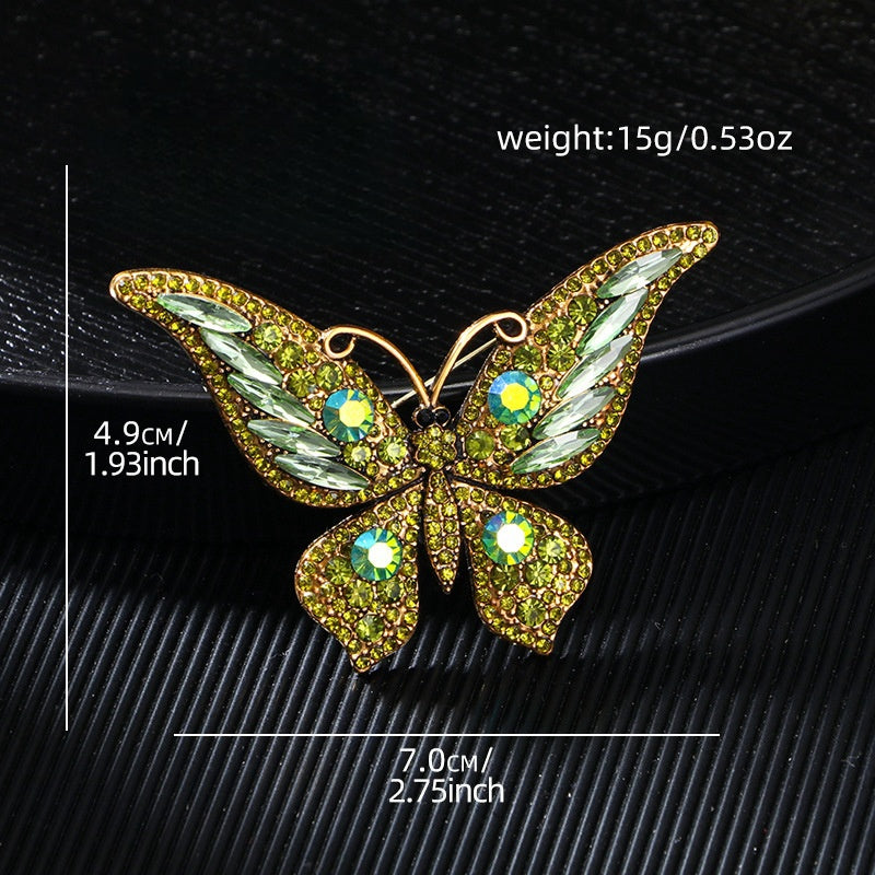 Small Style Butterfly Rhinestone Brooch PA5397