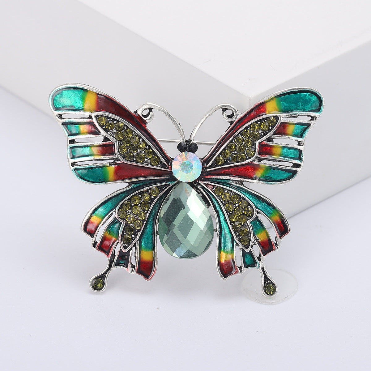 Butterfly Alloy Rhinestone Brooch PA5477