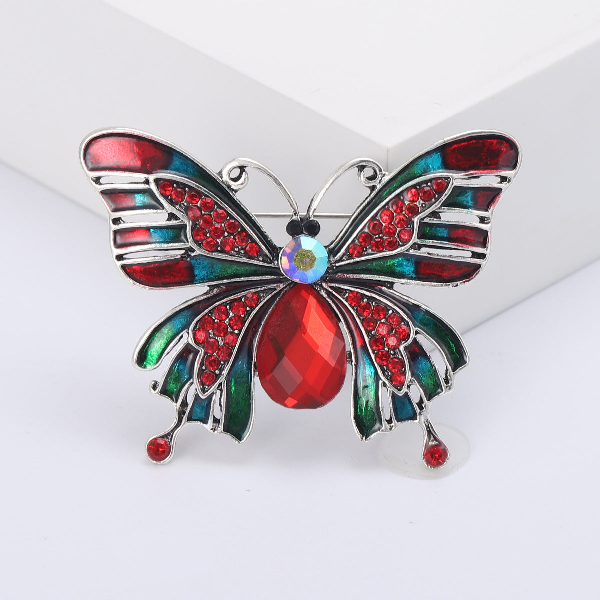 Butterfly Alloy Rhinestone Brooch PA5477