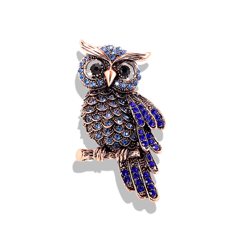 Owl Rhinestone Brooch PA5539