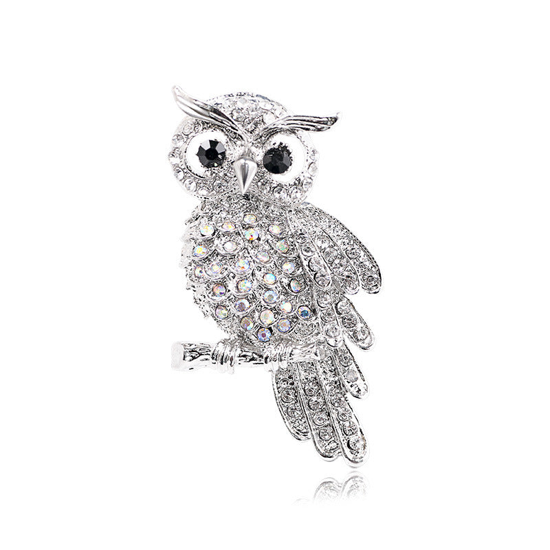 Owl Rhinestone Brooch PA5539
