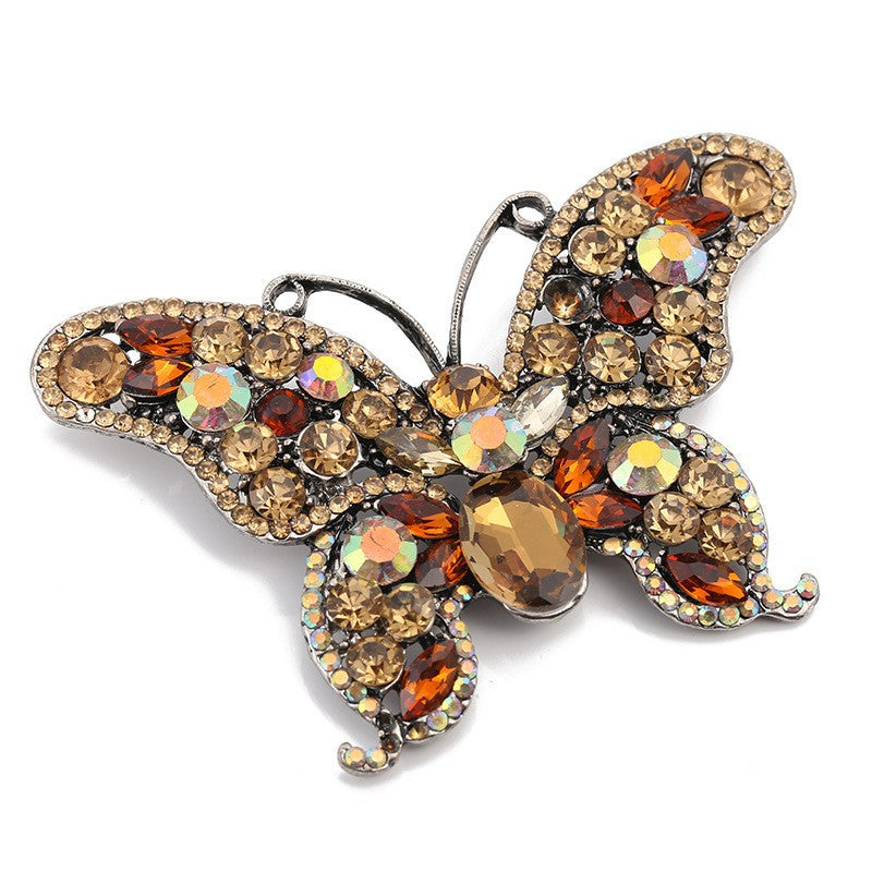 Alloy Crystal Butterfly Brooch PA5578
