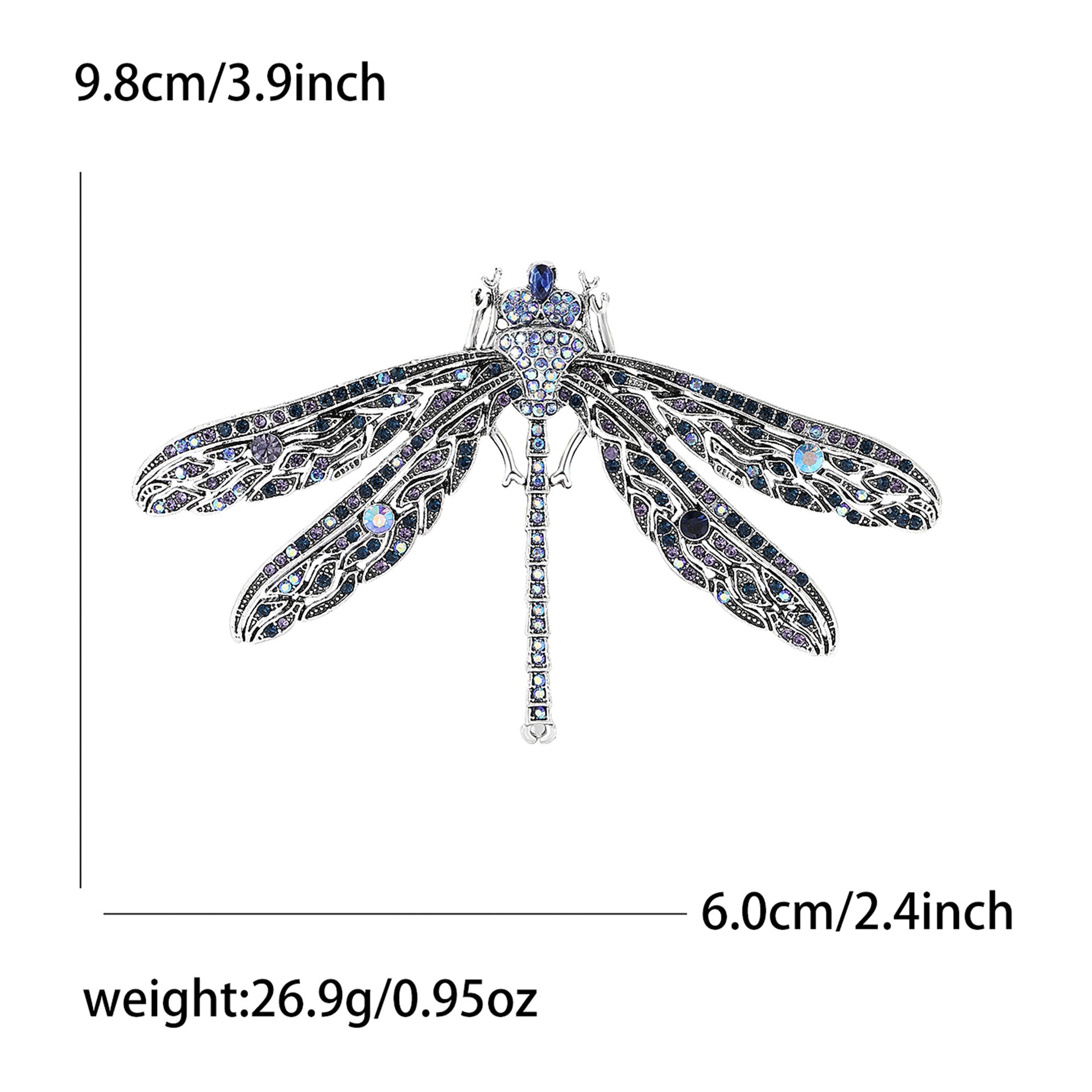 Dragonfly Alloy Rhinestone Brooch PA5749