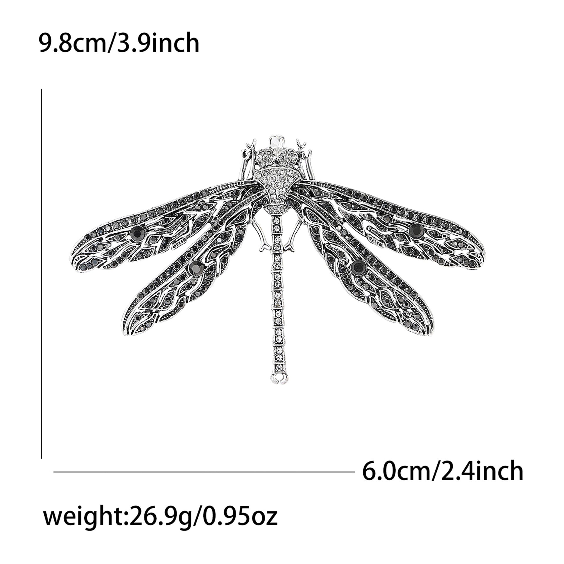 Dragonfly Alloy Rhinestone Brooch PA5749