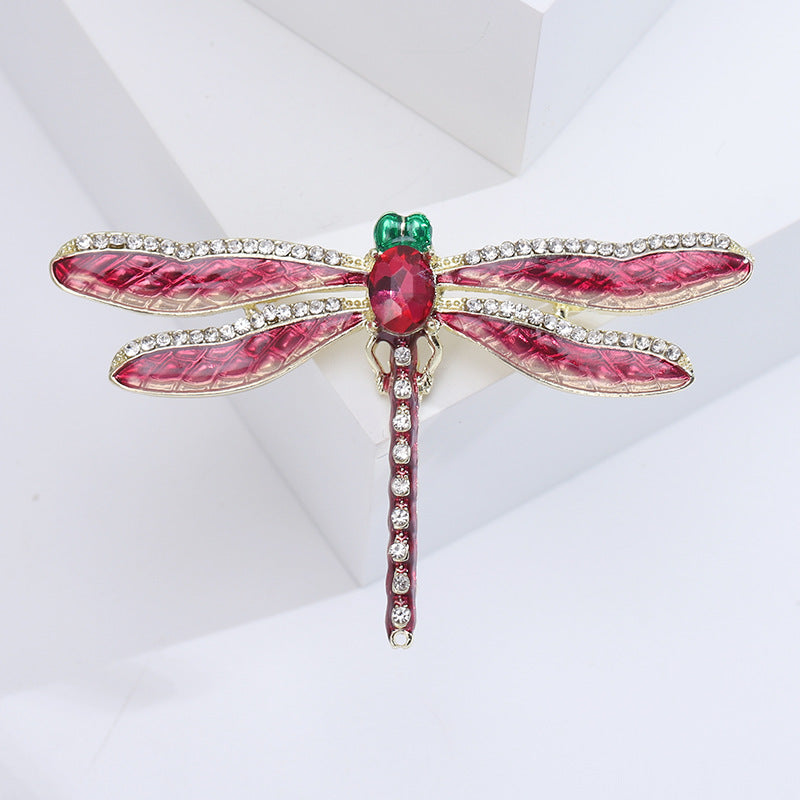 Dragonfly Alloy Rhinestone Brooch PA5779