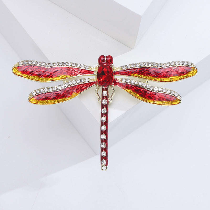 Dragonfly Alloy Rhinestone Brooch PA5779