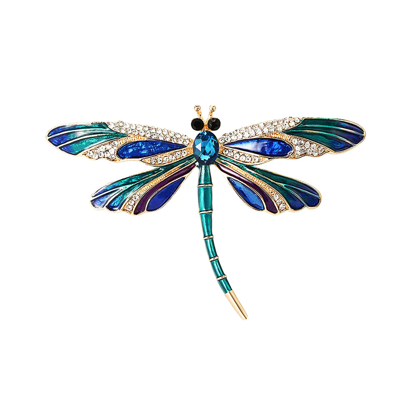 Dragonfly Alloy Rhinestone Brooch PA5785