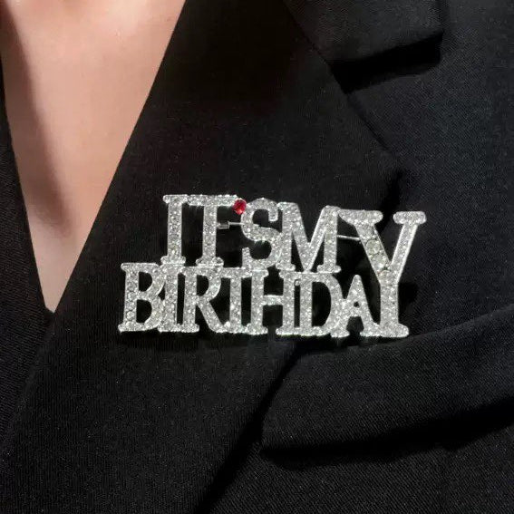 Alphabet Alloy Rhinestone Brooch PA6018