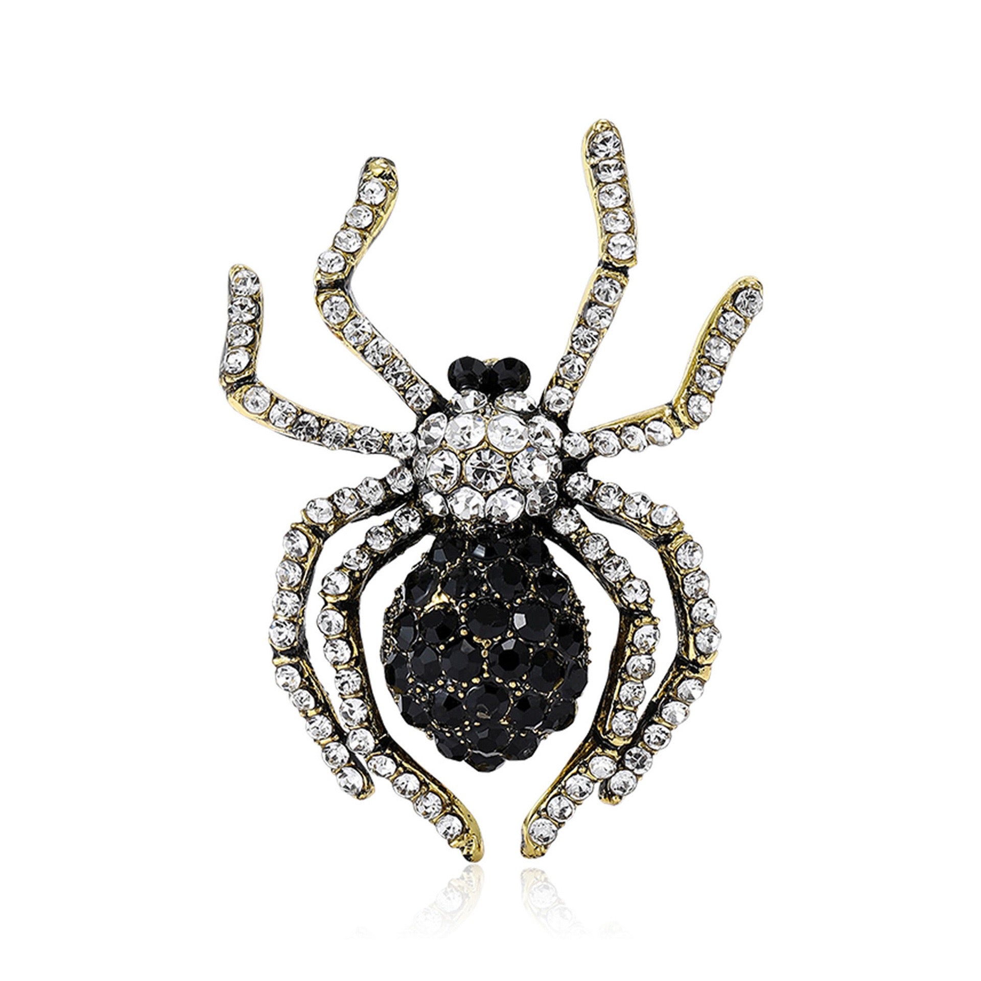 Spider Alloy Rhinestone Brooch PA6105