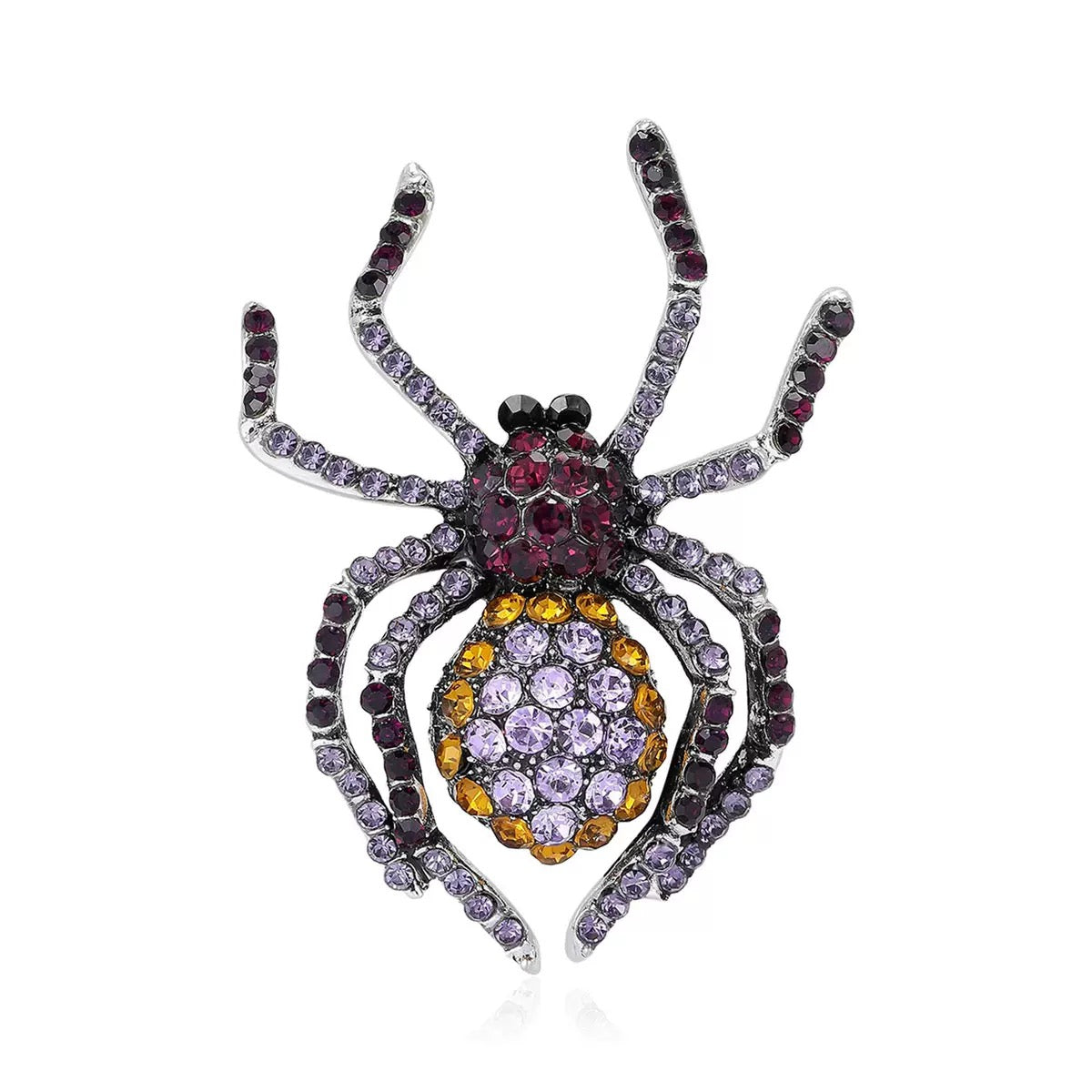 Spider Alloy Rhinestone Brooch PA6105