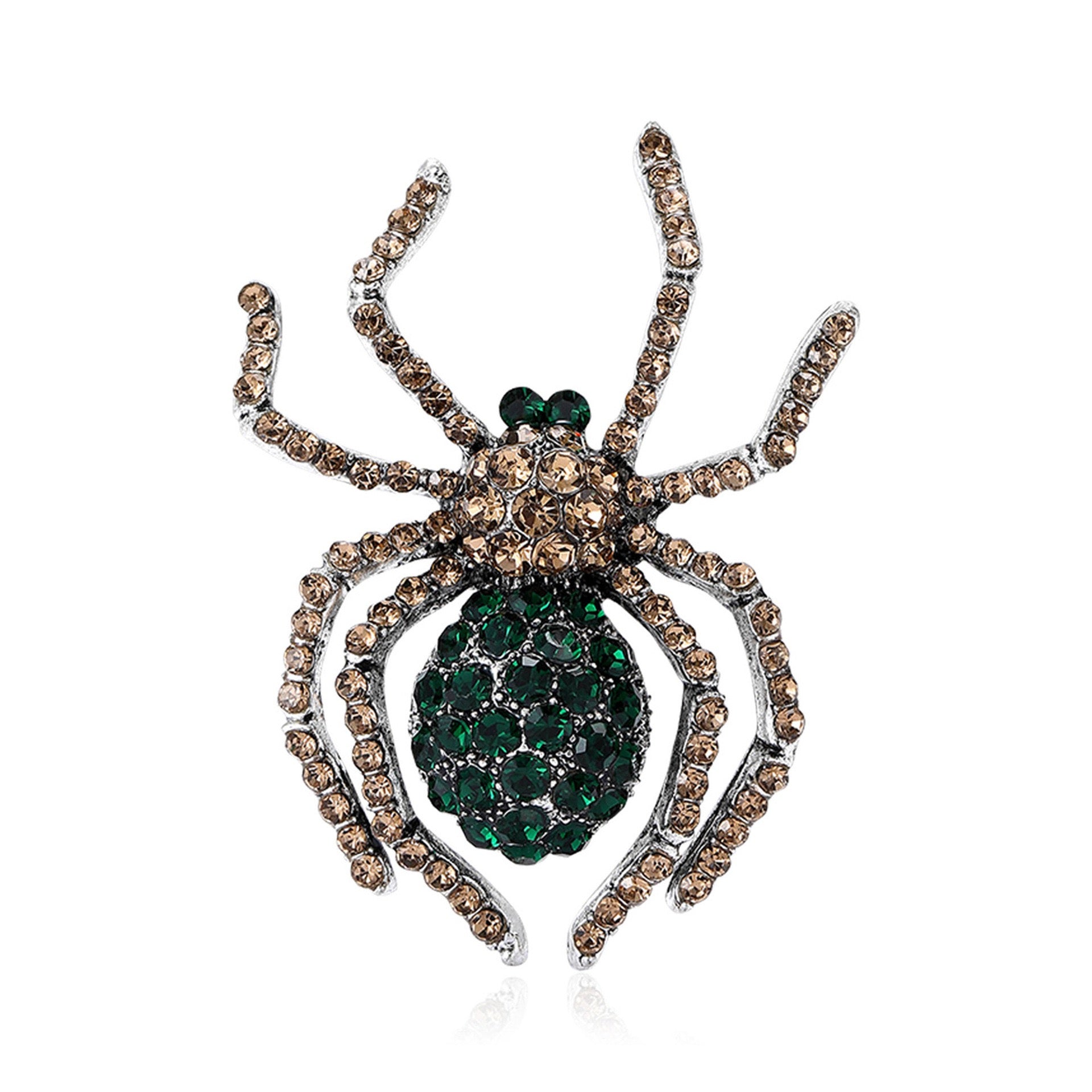 Spider Alloy Rhinestone Brooch PA6105