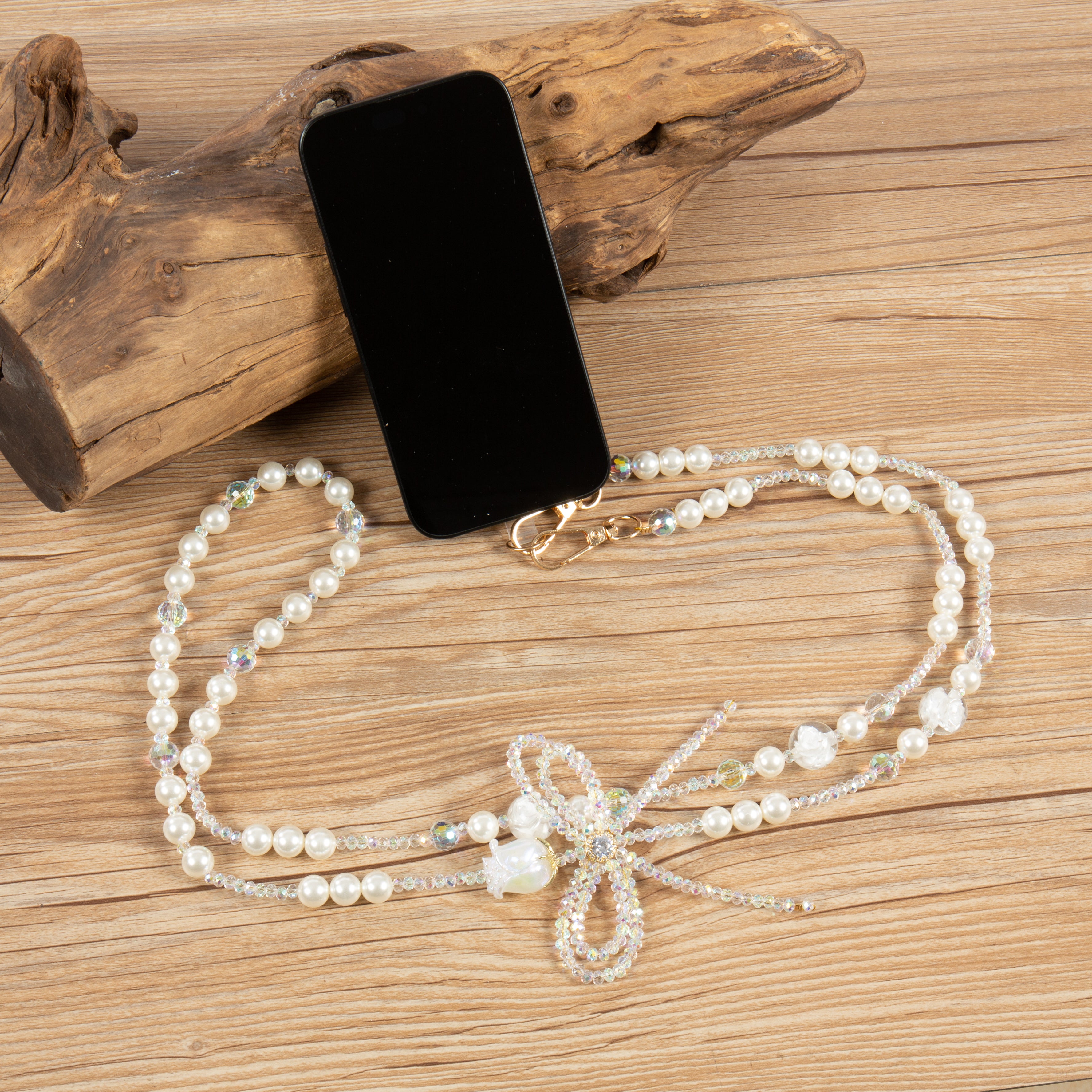 Bow Rhinestones Crossbody Lanyard PC5680