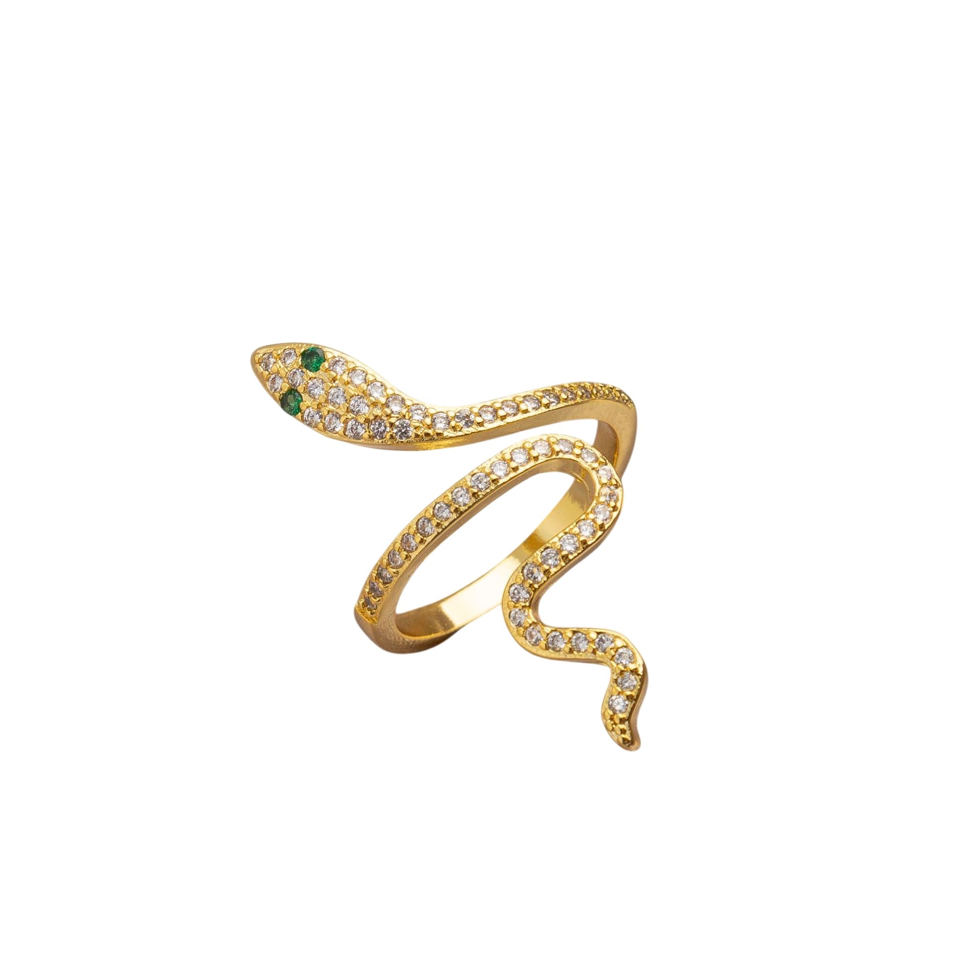 Anillos de circonitas con forma de serpiente R1667