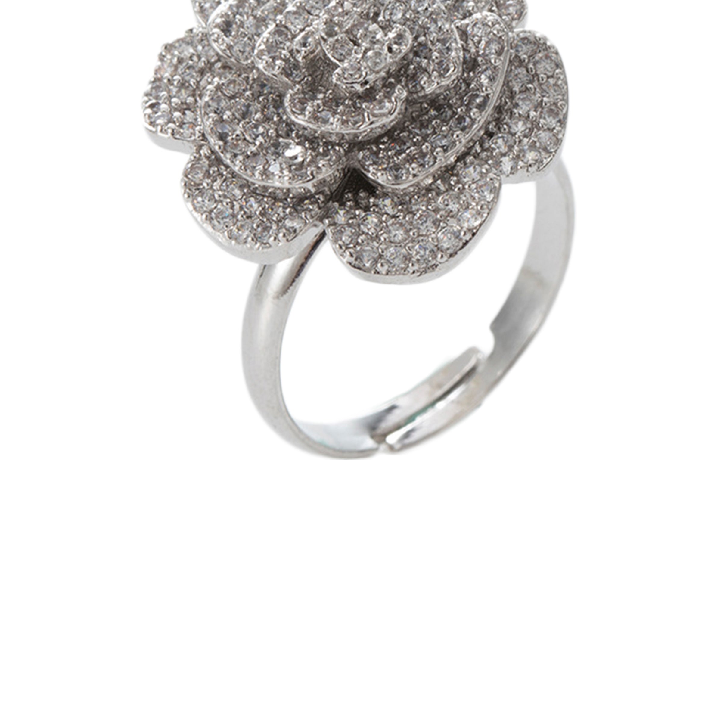 Flower Cubic Zirconia Rings R2224