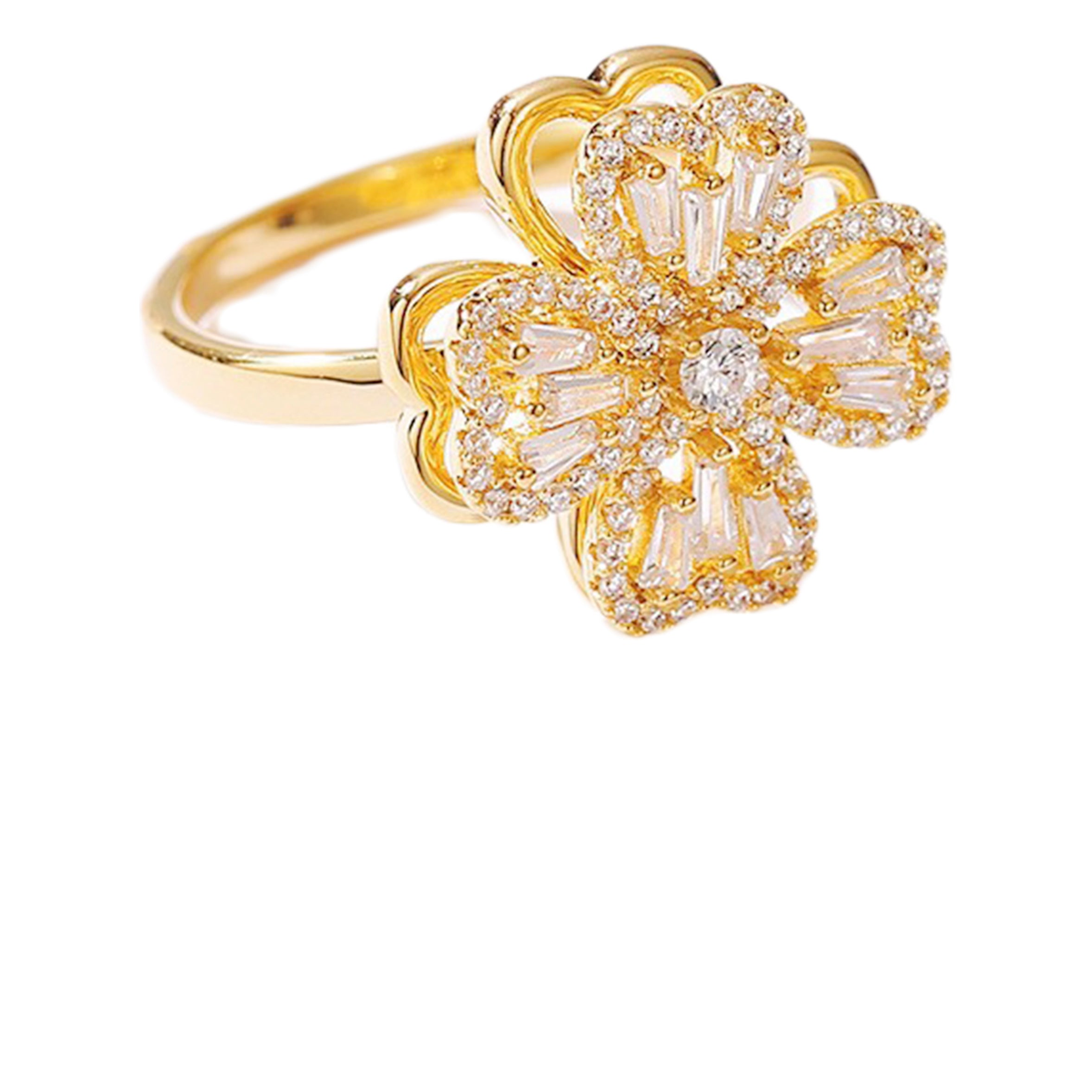 Floral Cubic Zirconia Rings R2333
