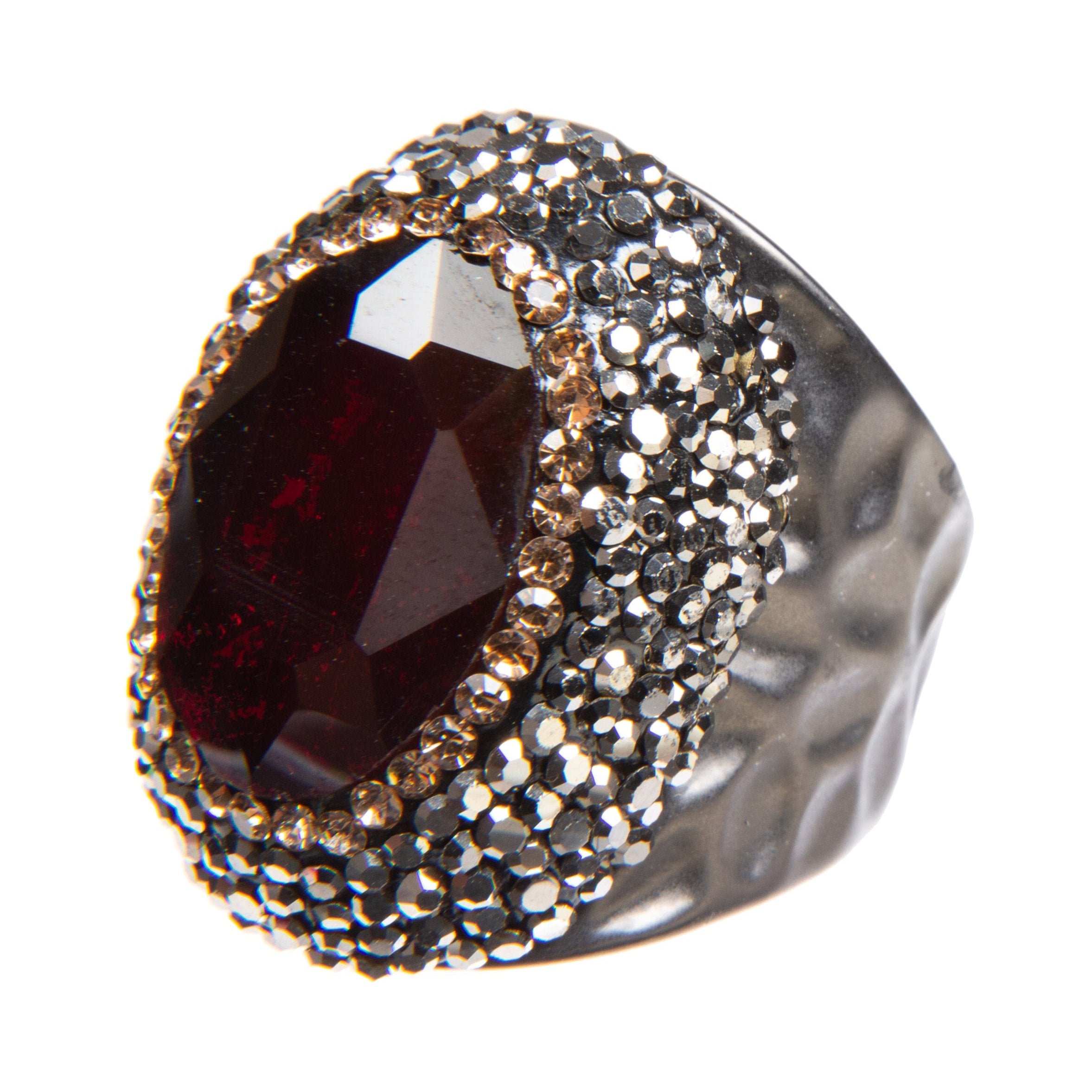 Anillos de aleación de diamantes de imitación de vidrio R2543