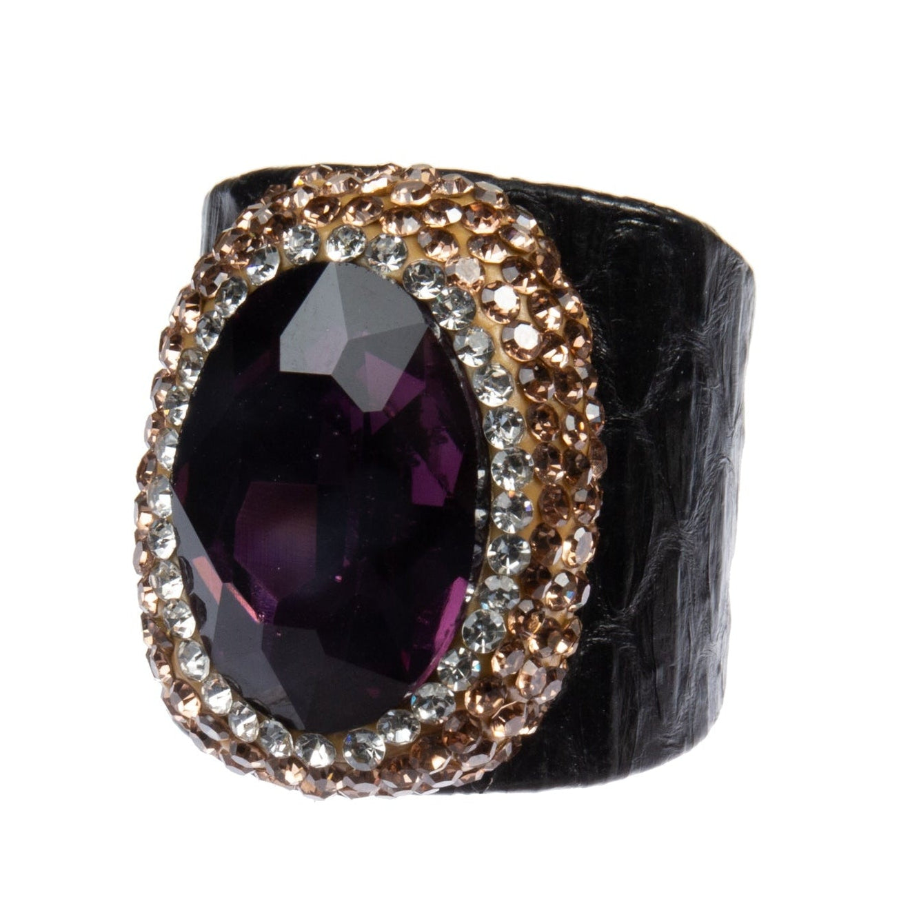 Anillos de cuero con cristales y diamantes de imitación R2576