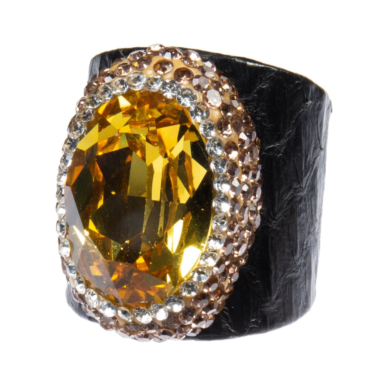 Anillos de cuero con cristales y diamantes de imitación R2576