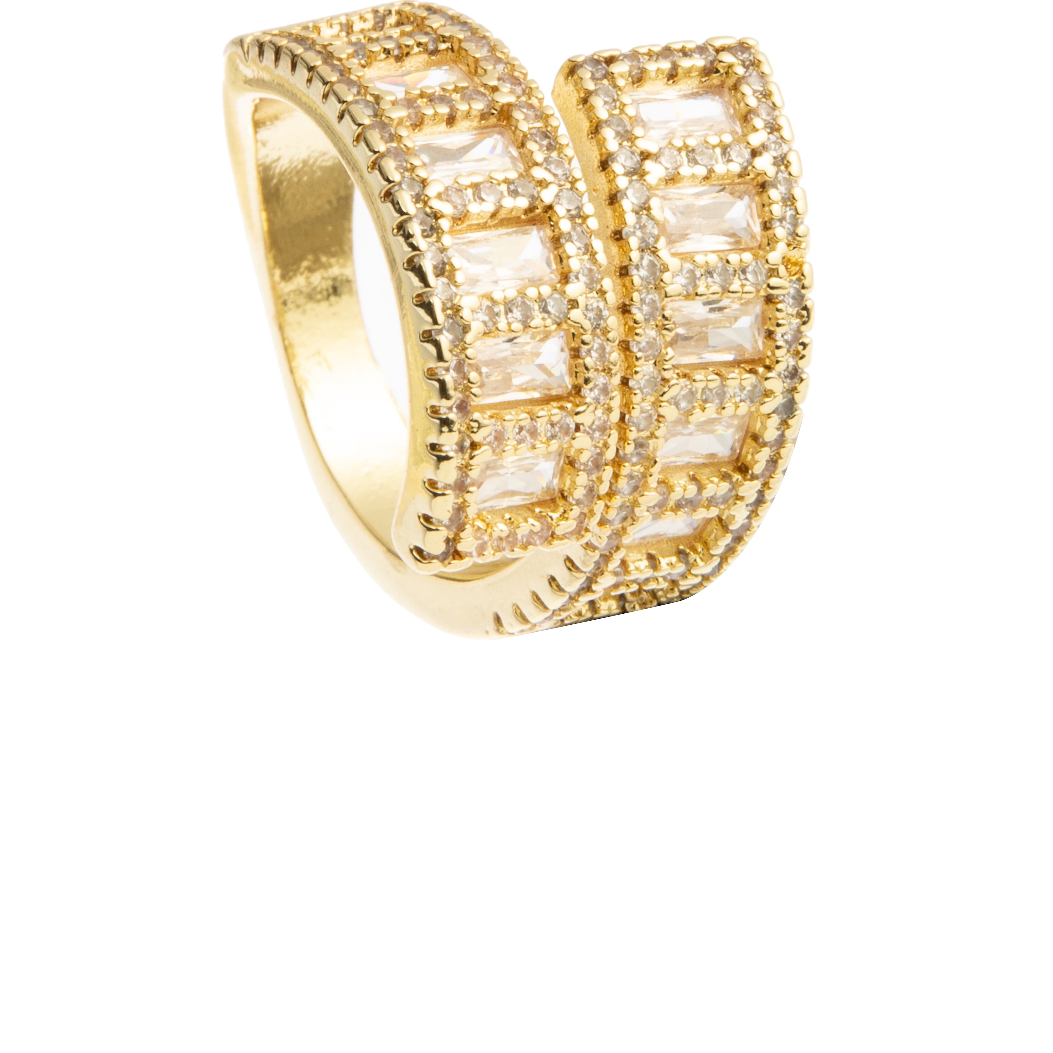 Crossover Cubic Zirconia Ring R2651