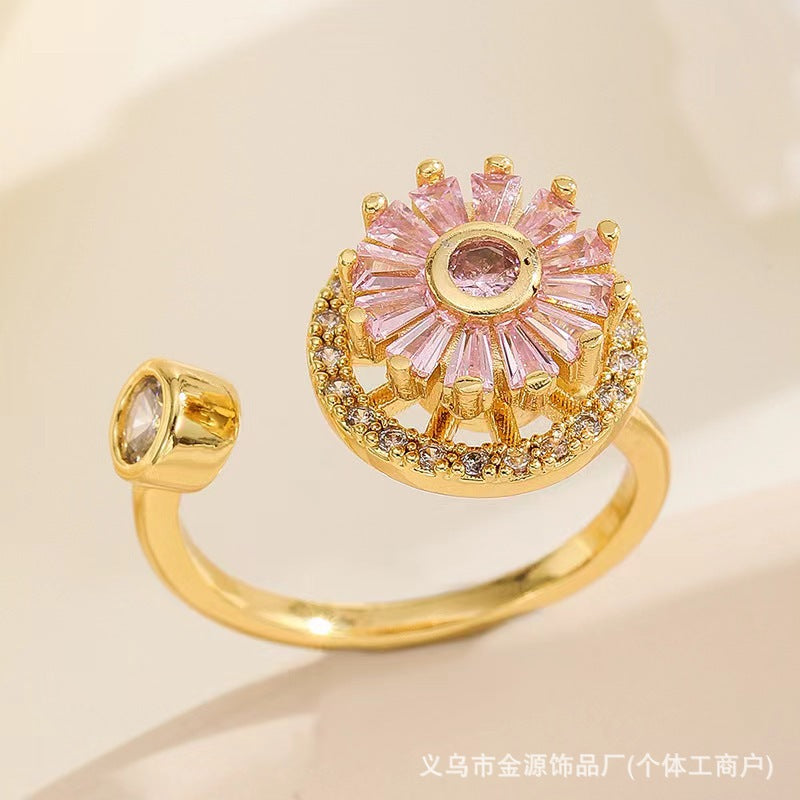 Spinner Rhinestone Ring AR12675