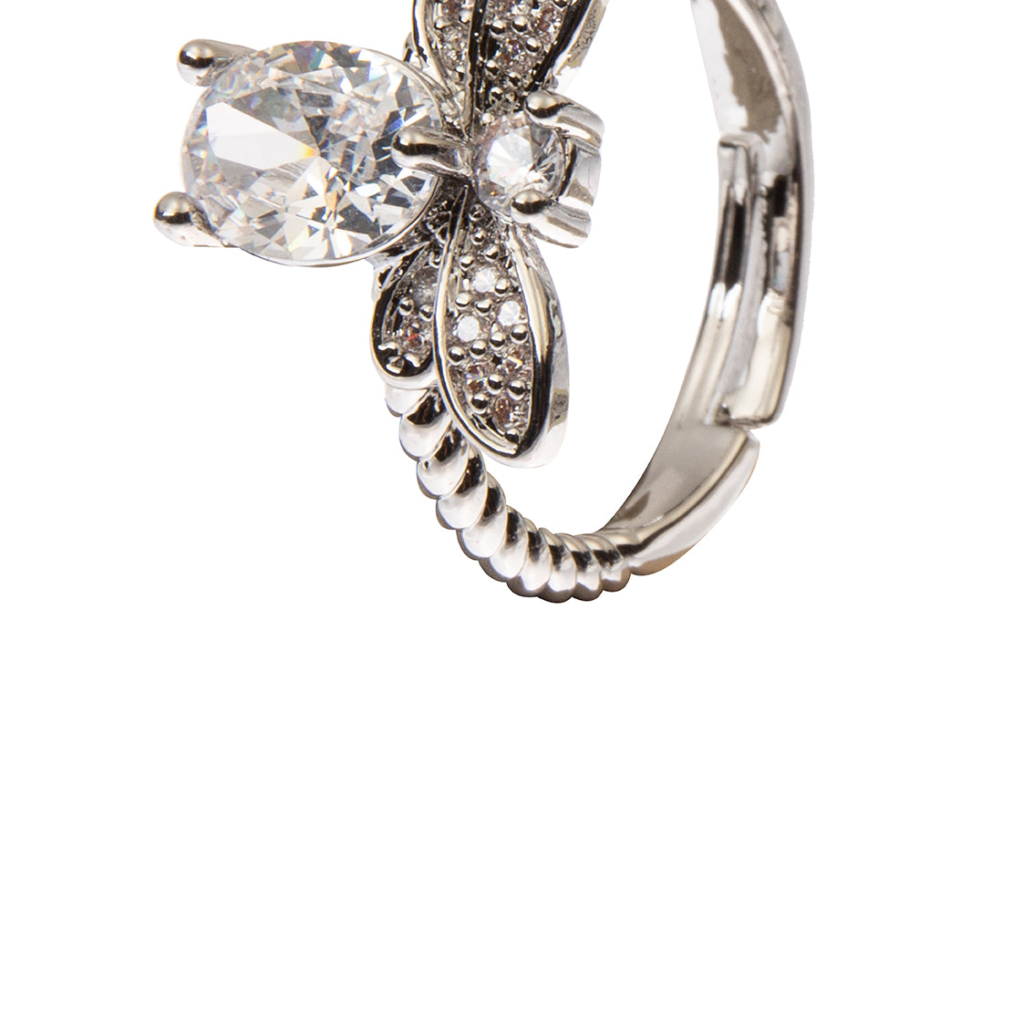 Bee Cubic Zirconia Alloy Flower Ring R2696