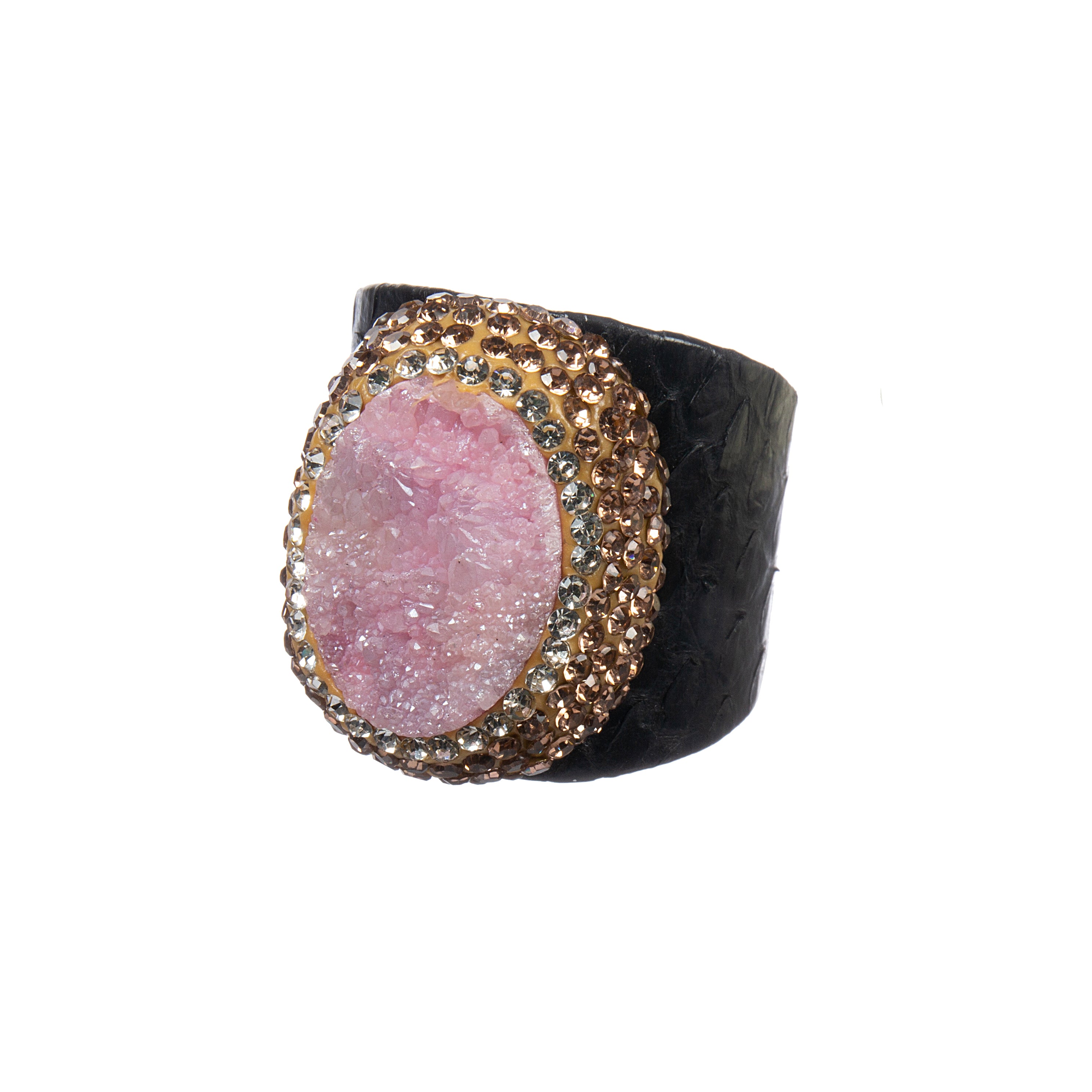 Druzy Rhinestone Leather Rings R2783
