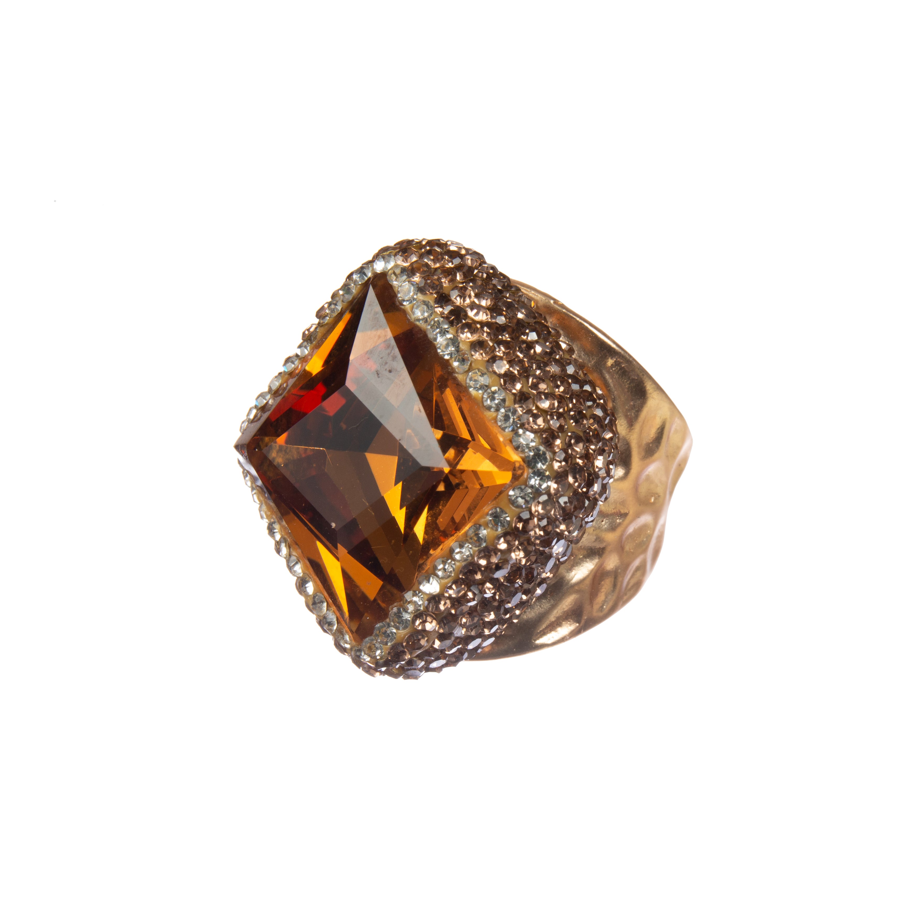 Rhombus Crystal Alloy Ring R2816